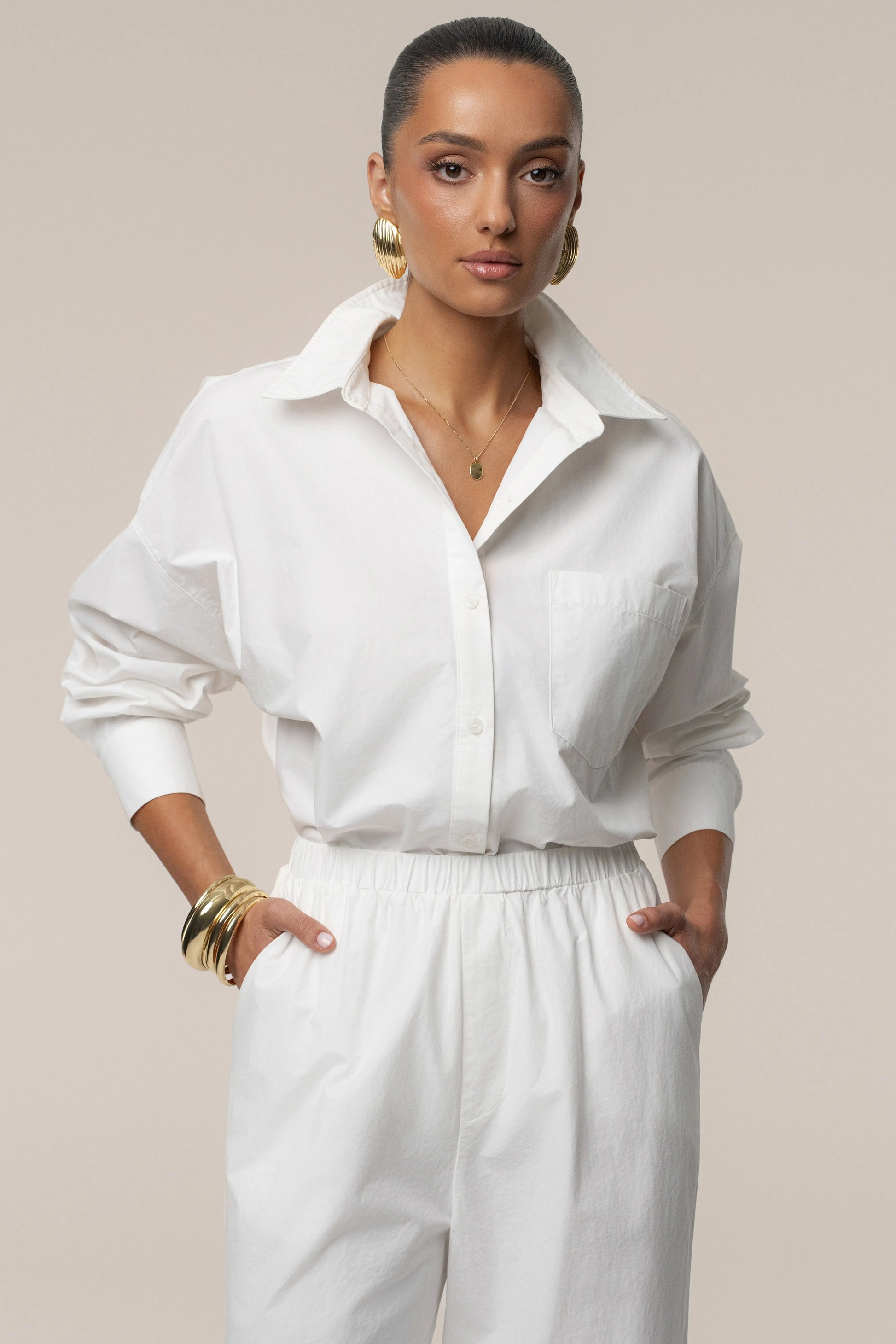 Ivory Leon Poplin Shirt JLUXLABEL
