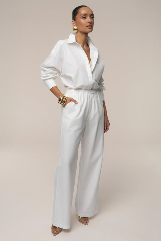Ivory Leon Poplin Pant JLUXLABEL