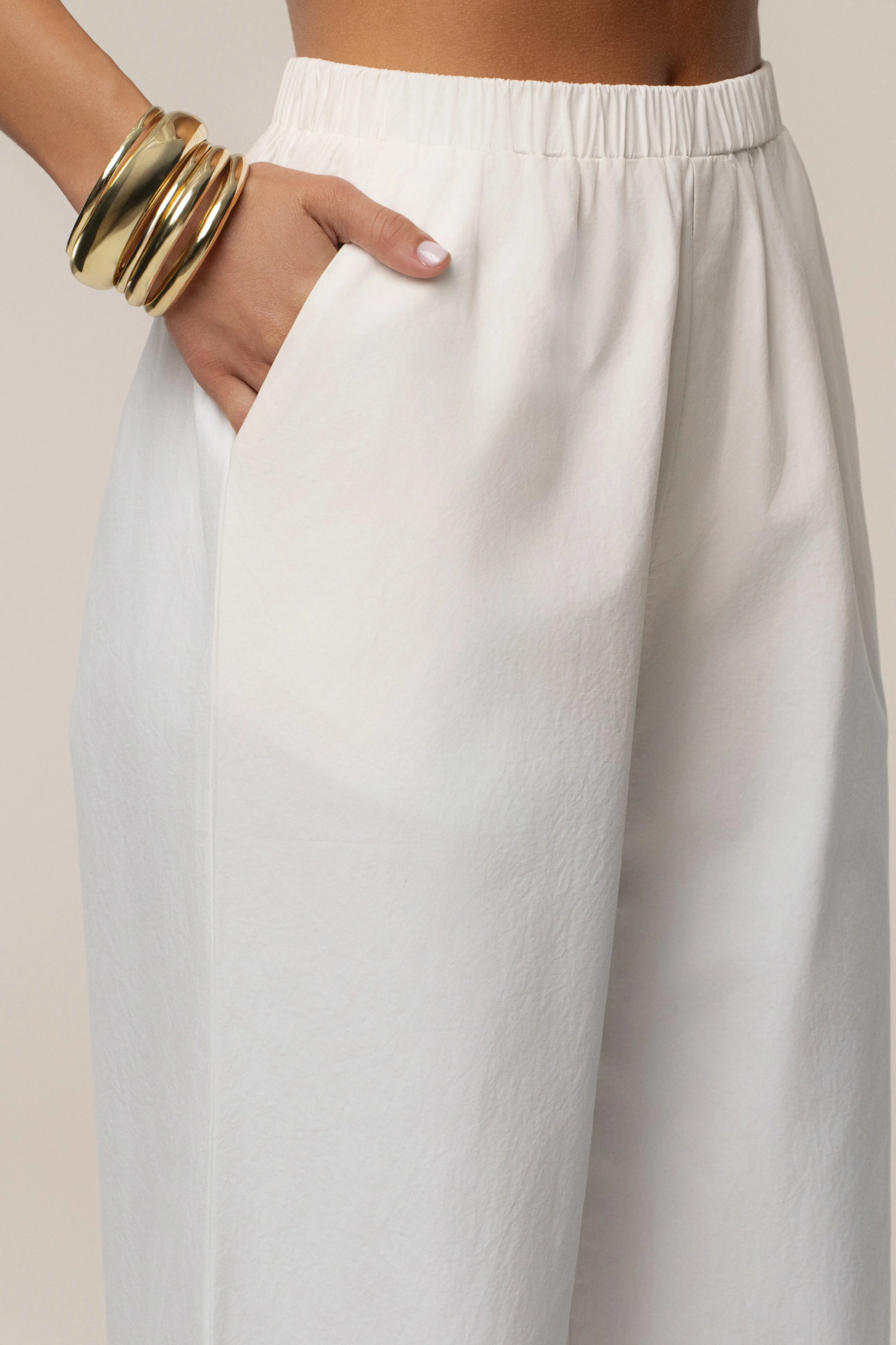 Ivory Leon Poplin Pant JLUXLABEL