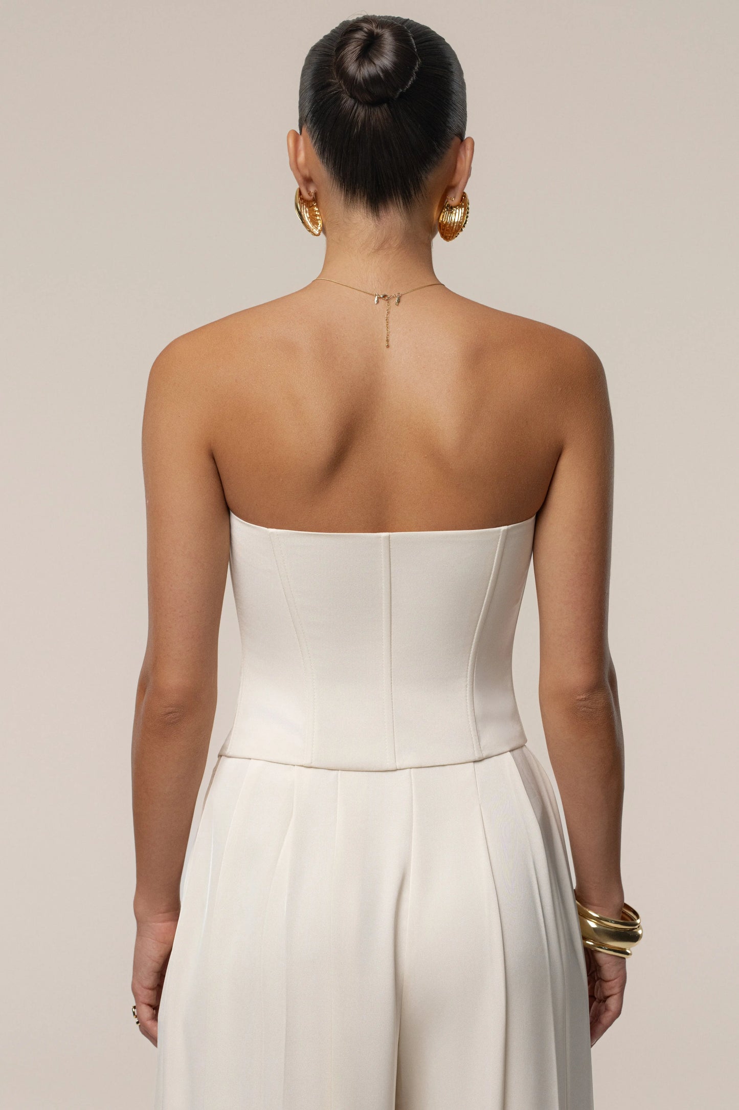 Buttercream Viv Satin Bustier Top JLUXLABEL