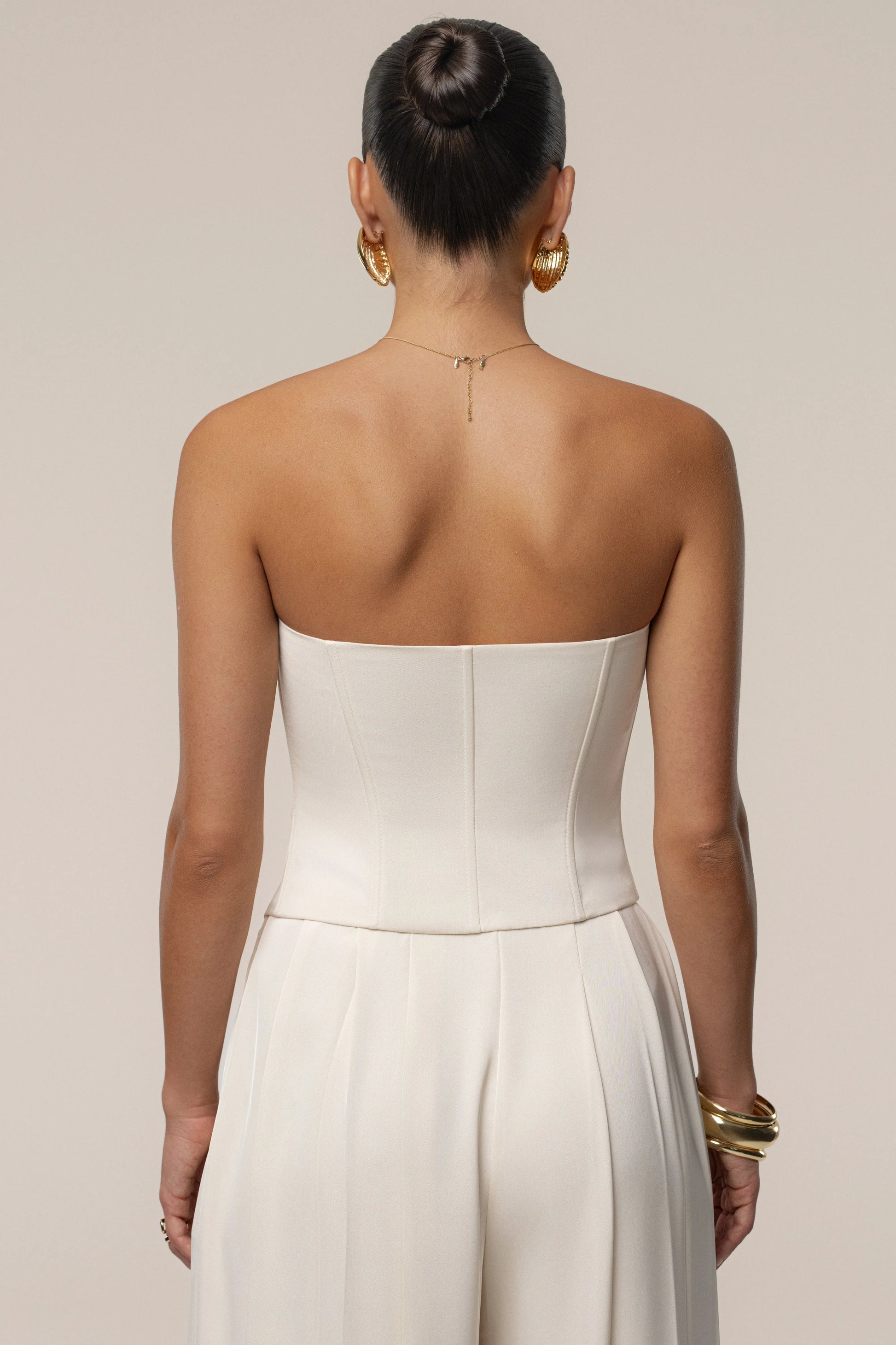 Buttercream Viv Satin Bustier Top JLUXLABEL
