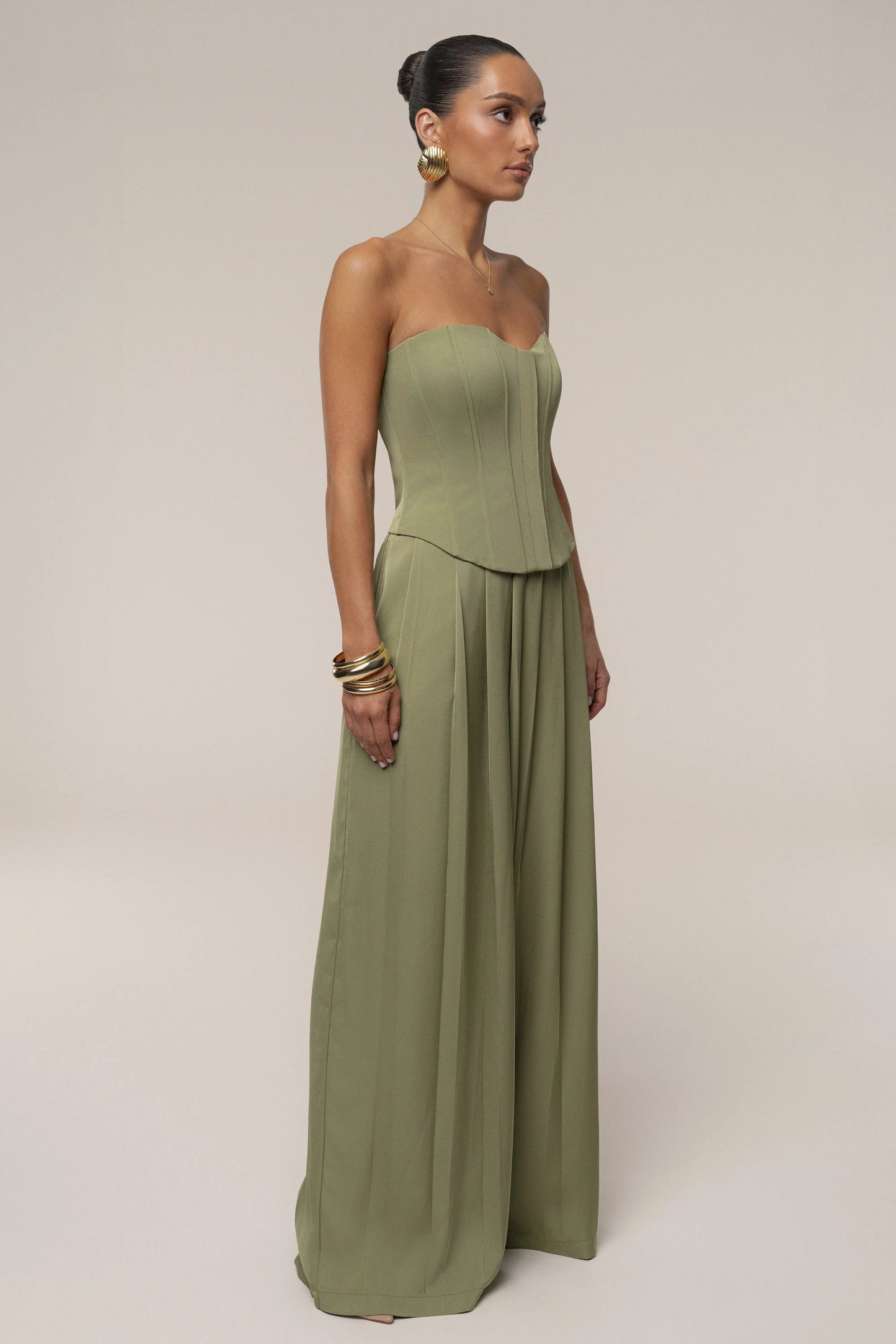 Olive Viv Satin Bustier Top JLUXLABEL