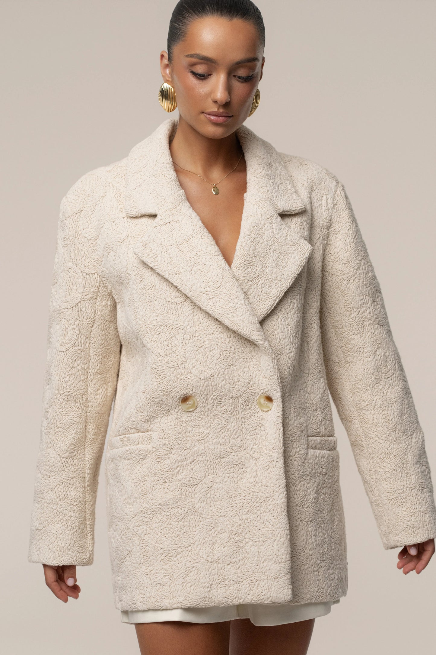 Ecru Avenue Oversize Blazer JLUXLABEL
