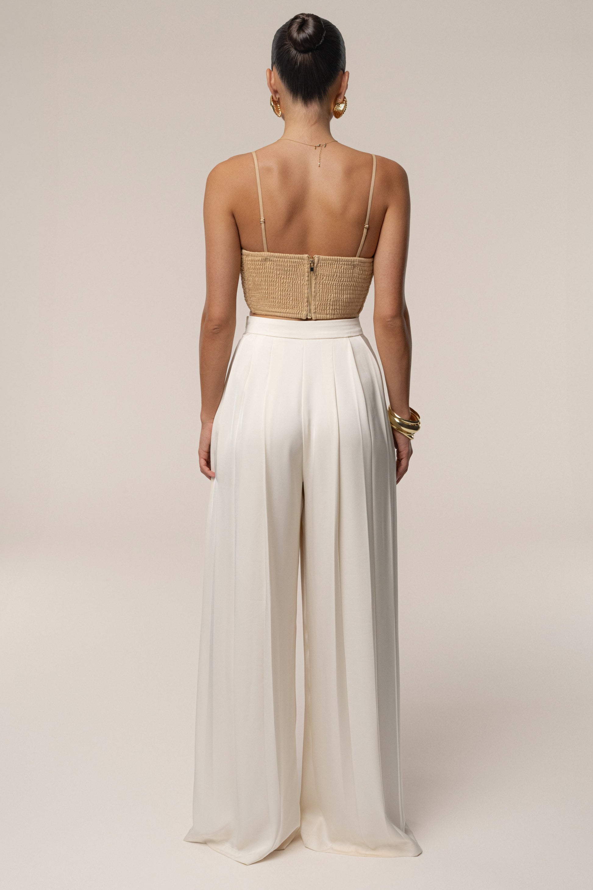 PRE-ORDER Beige Sail Away Texture Bustier JLUXLABEL