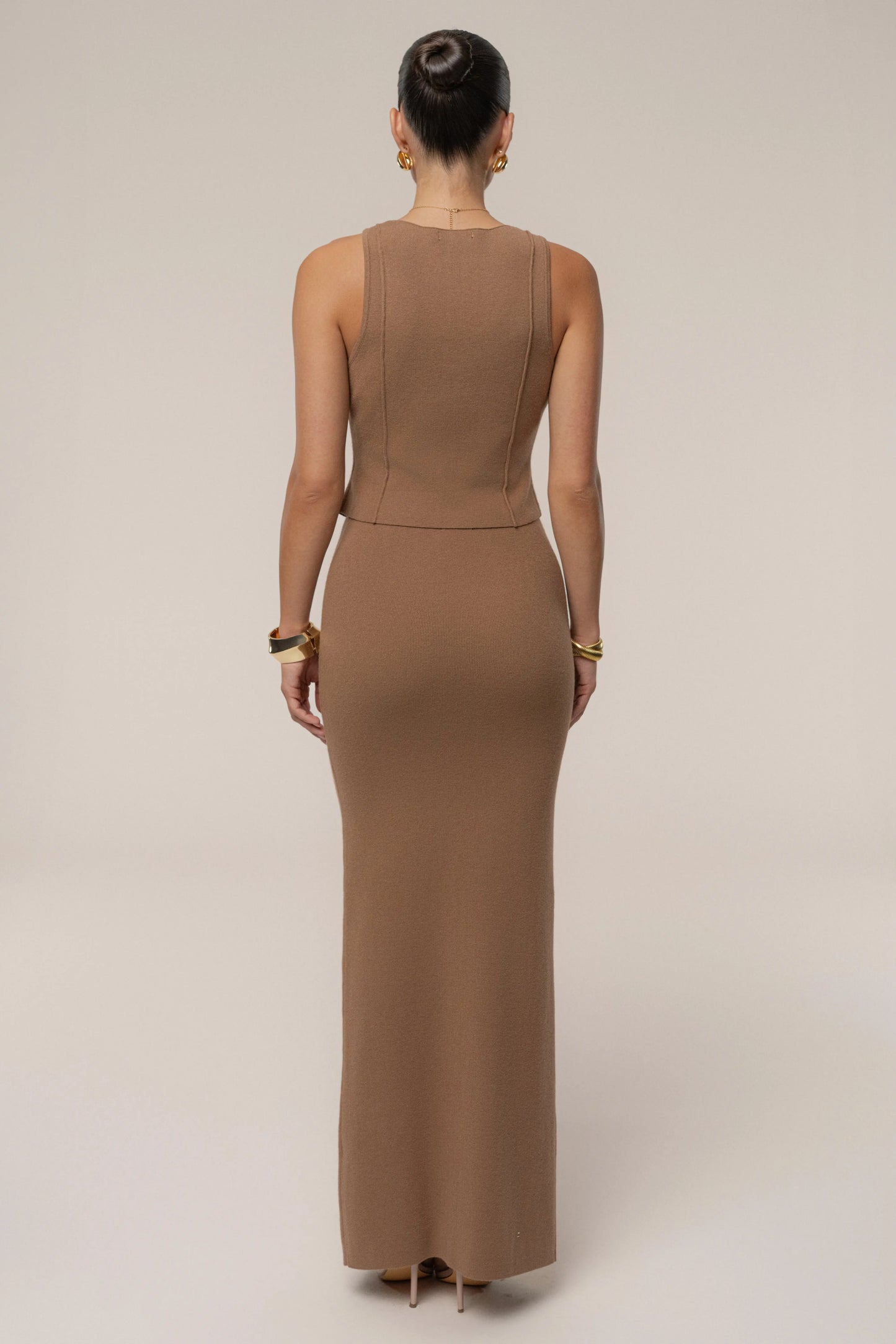 Tan Soft Sands Knit Skirt Set JLUXLABEL