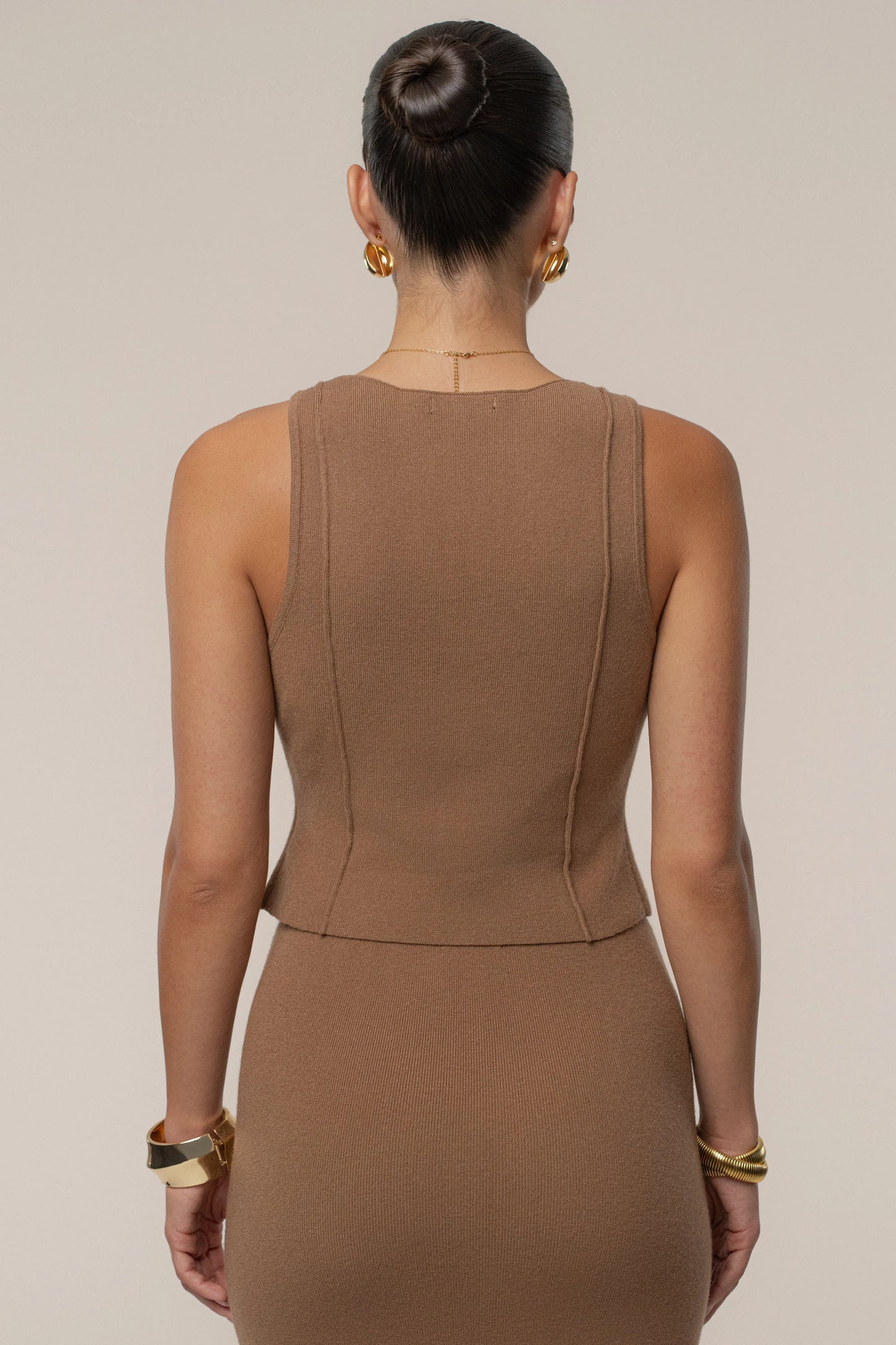 Tan Soft Sands Knit Skirt Set JLUXLABEL