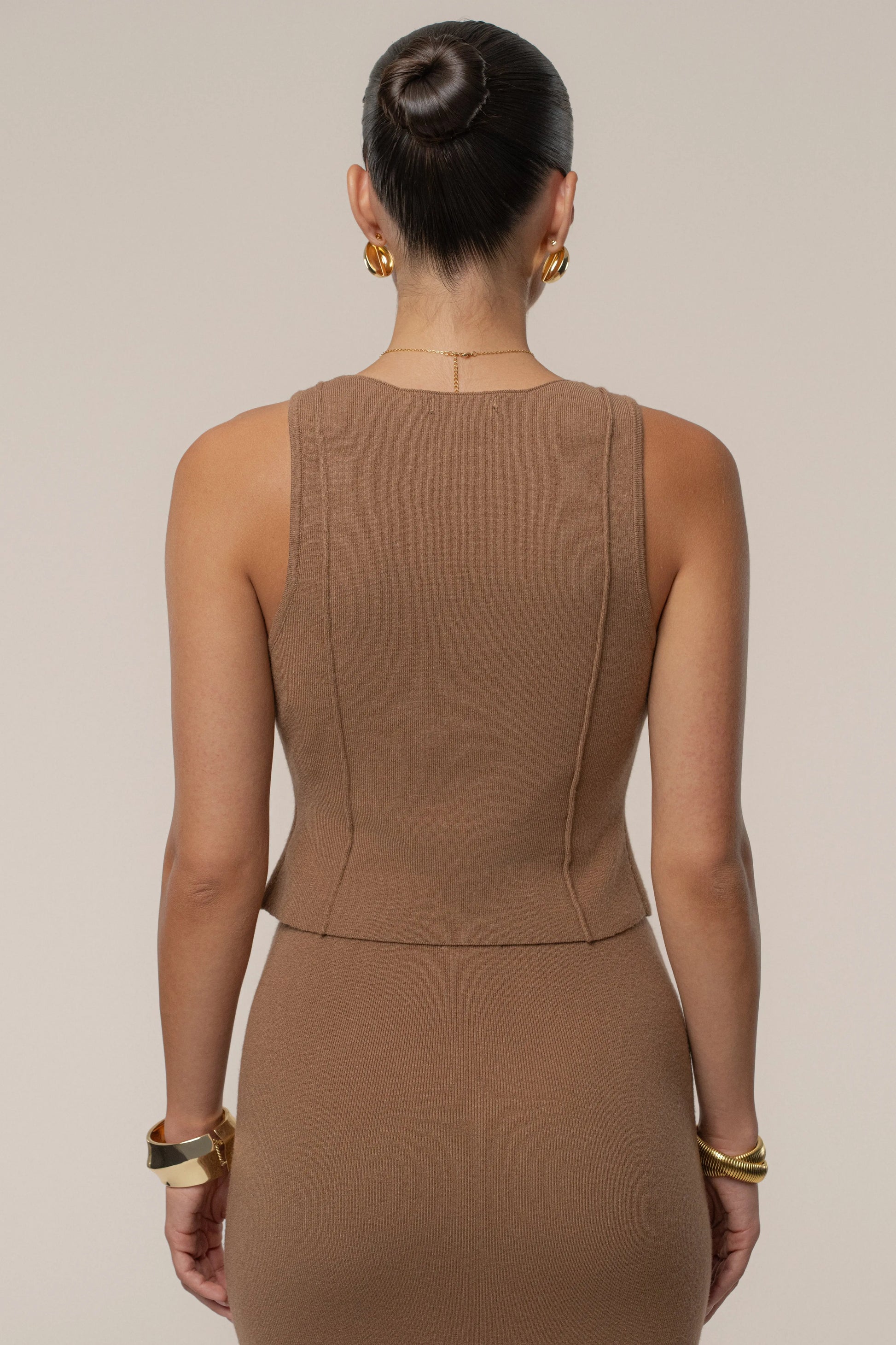 Tan Soft Sands Knit Skirt Set JLUXLABEL
