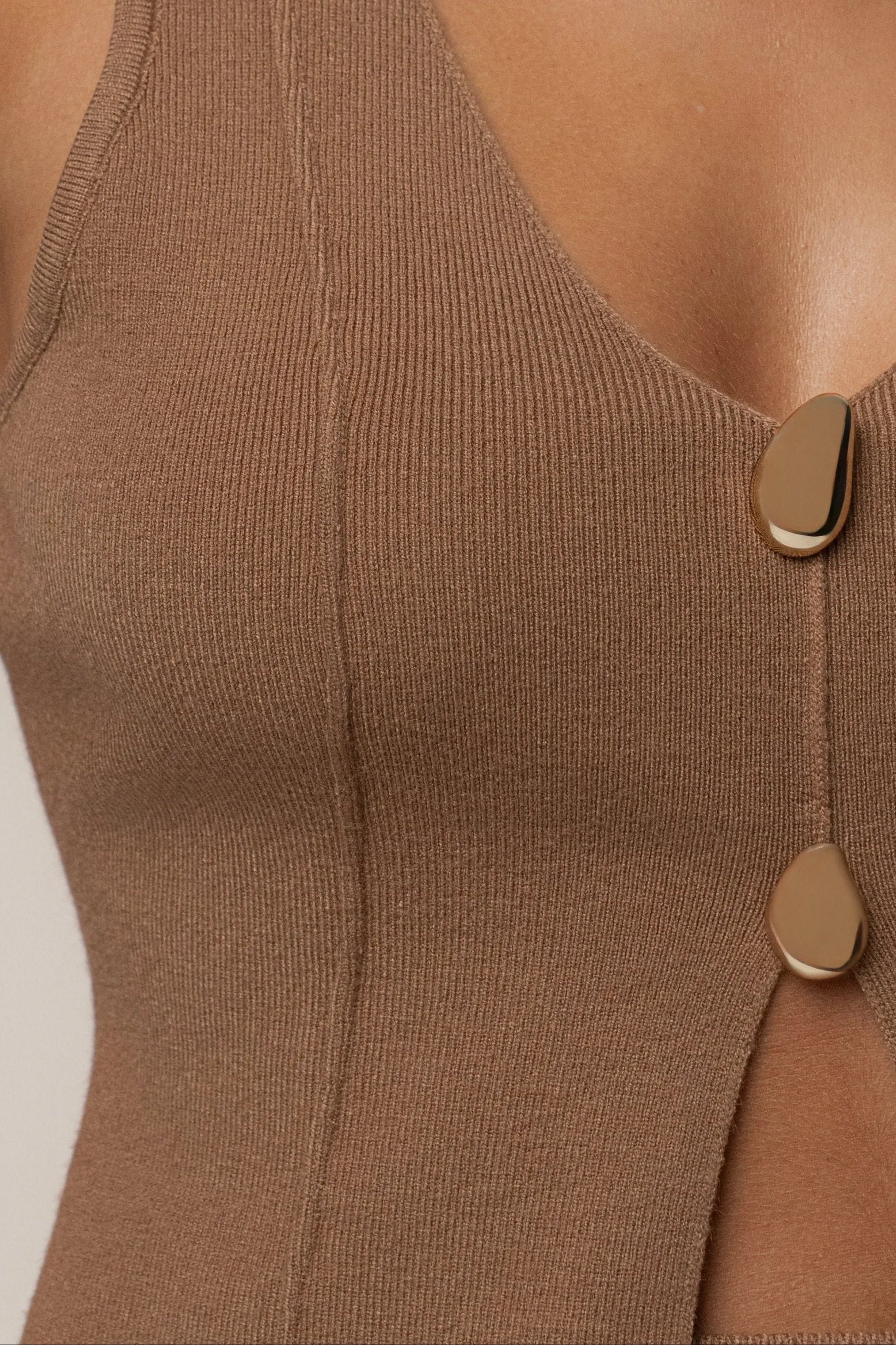 Tan Soft Sands Knit Skirt Set JLUXLABEL