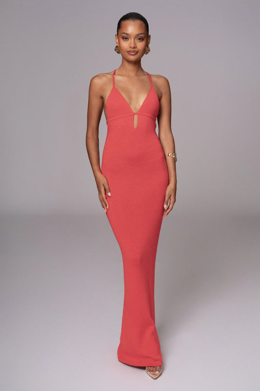 Berry Sun Rays Knit Maxi Dress JLUXLABEL