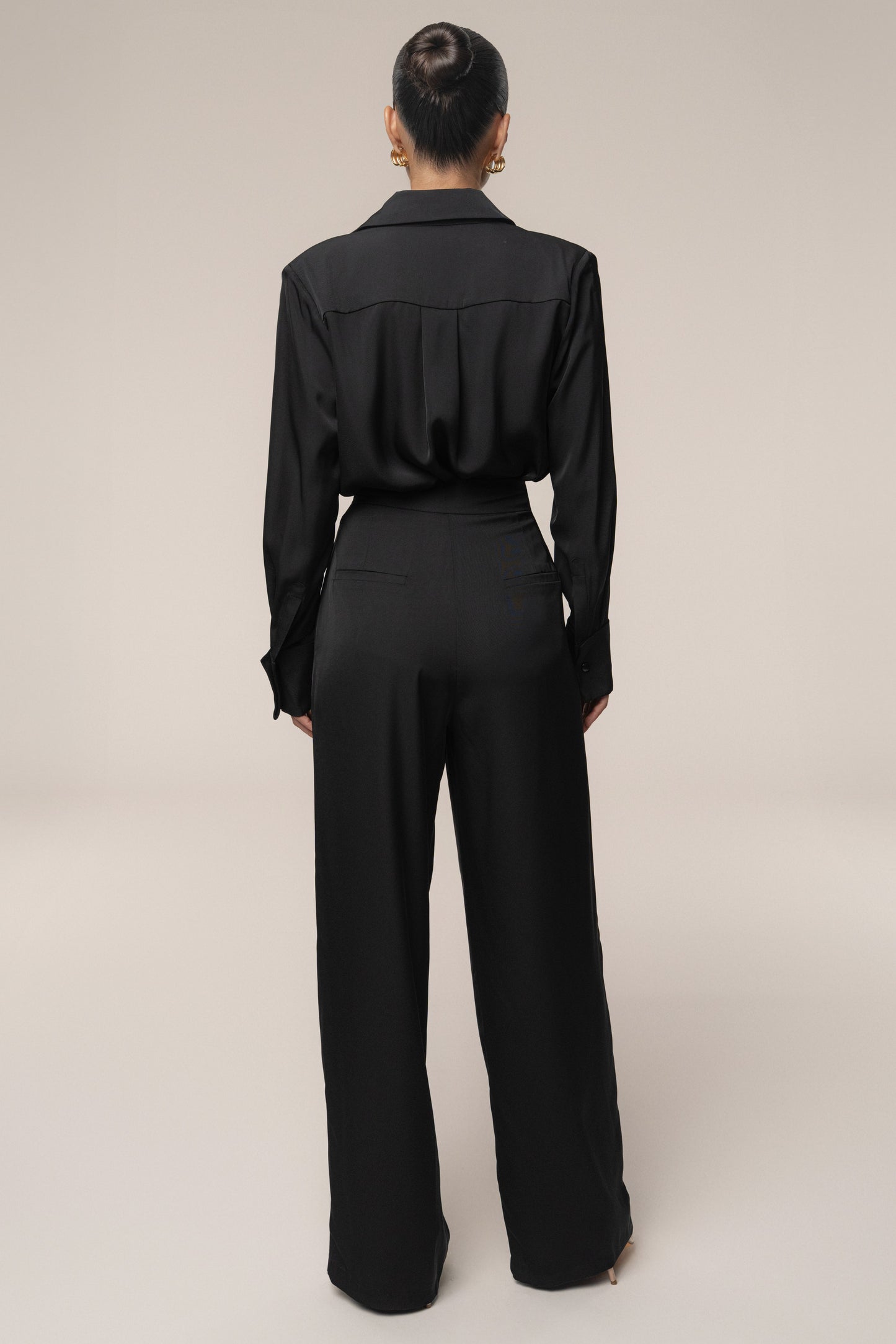 Black Misty Button Up