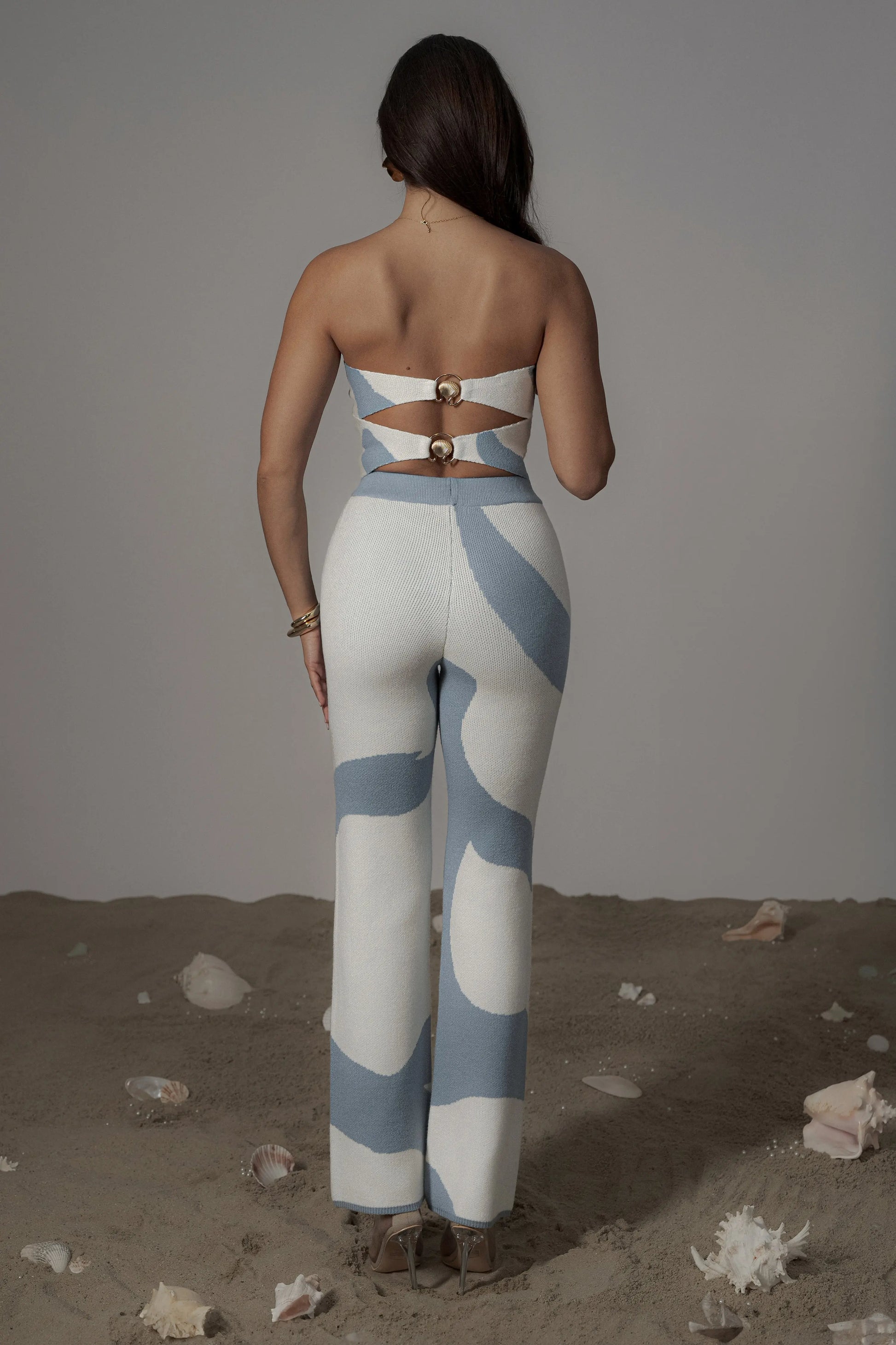Blue Abstract Tiarra Pants JLUXLABEL