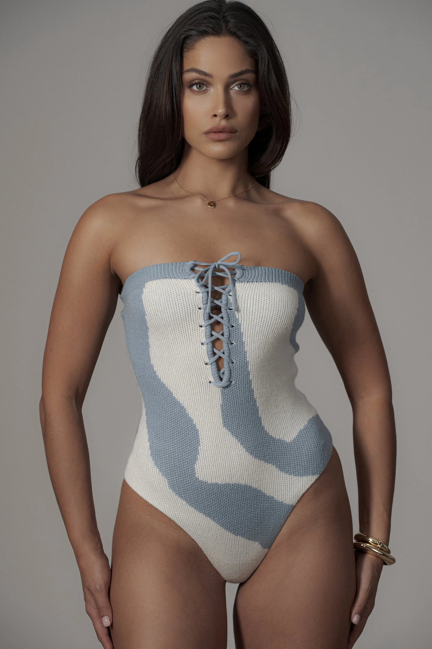 Blue Abstract Seabound Bodysuit JLUXLABEL