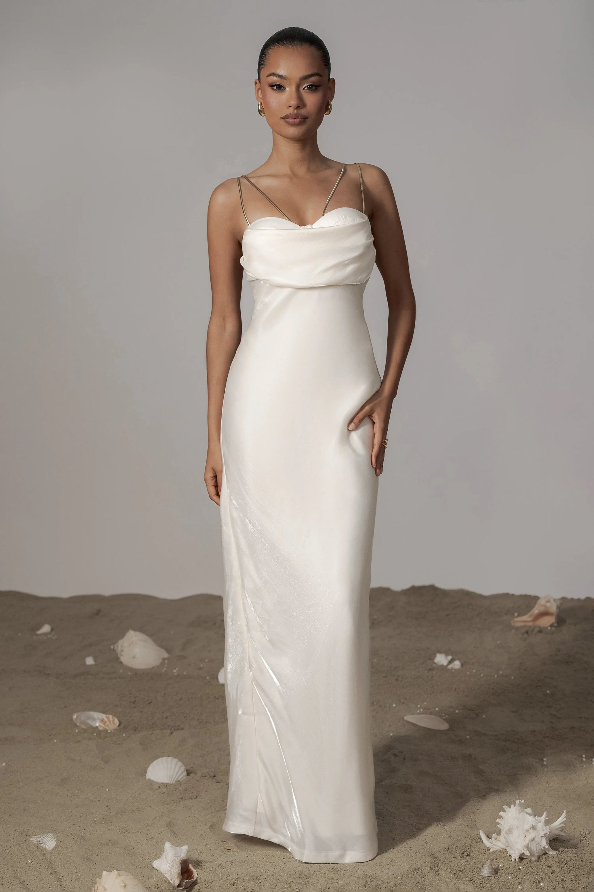 White Iridescent Visions Of You Dress JLUXLABEL