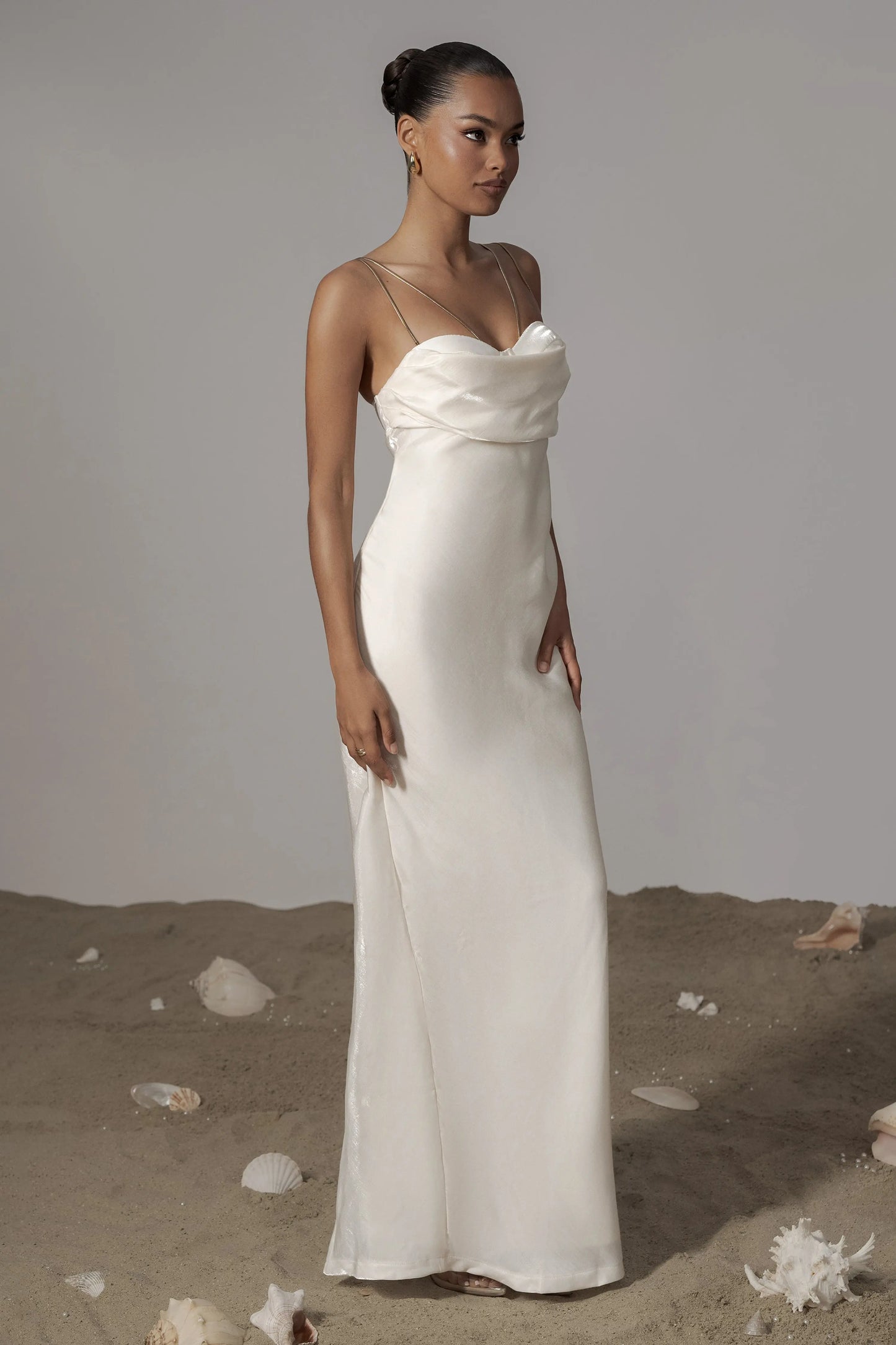 White Iridescent Visions Of You Dress JLUXLABEL