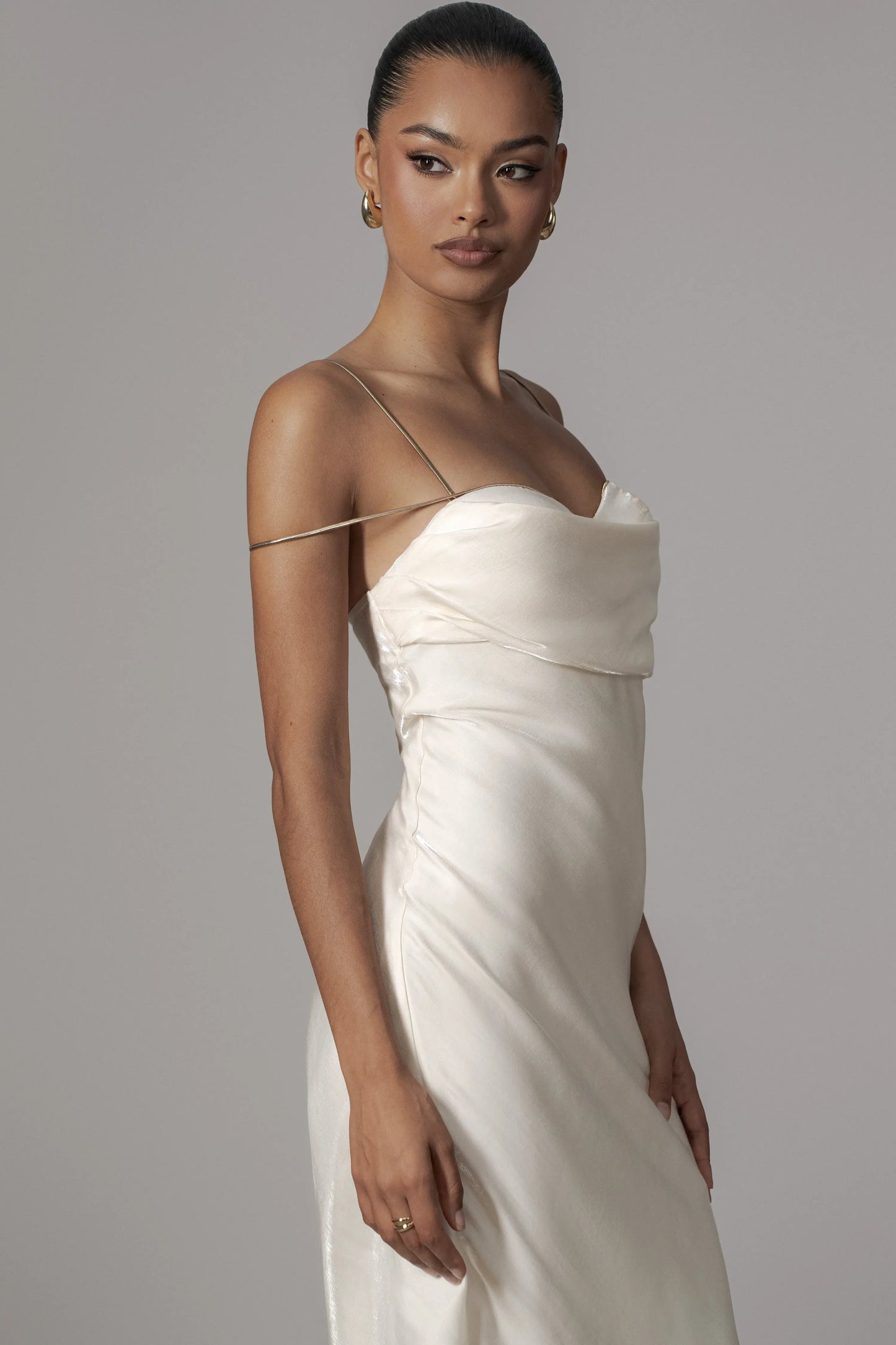 White Iridescent Visions Of You Dress JLUXLABEL