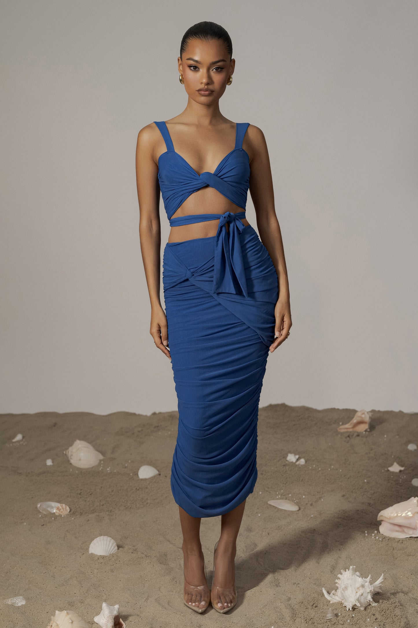 Royal Blue Extend Your Stay Skirt Set