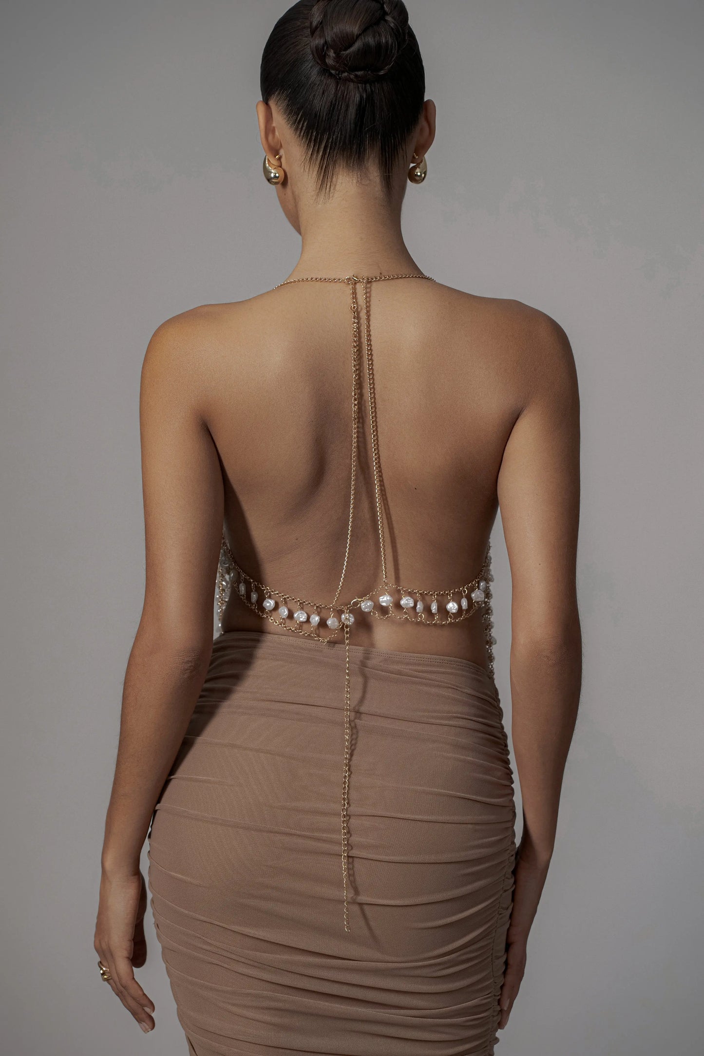 Gold Into The Sea Pearl Top JLUXLABEL