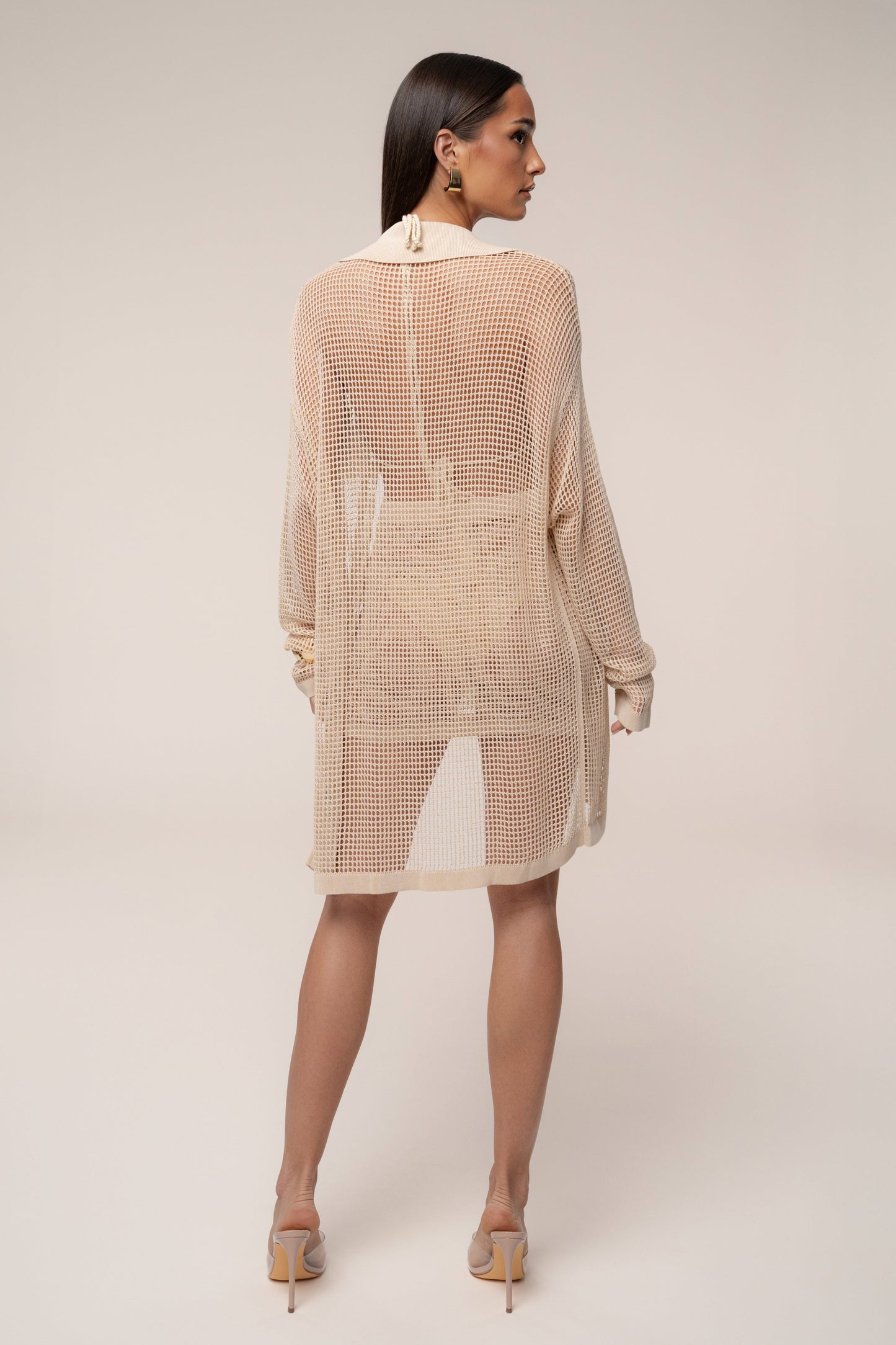 Ecru Solara Embroidered Button Up Top