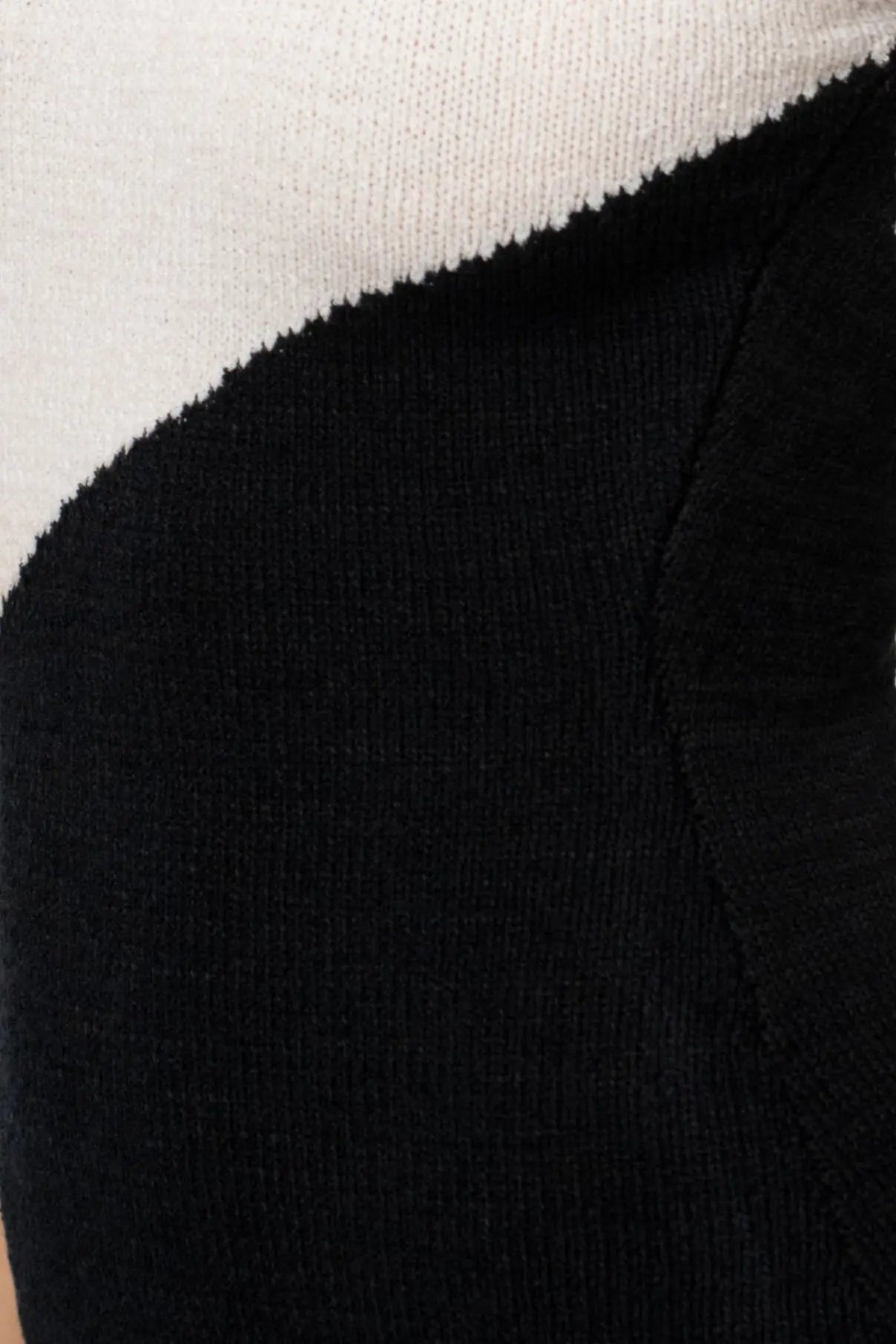 Black/Ivory Opposites Attract Midi Dress JLUXLABEL
