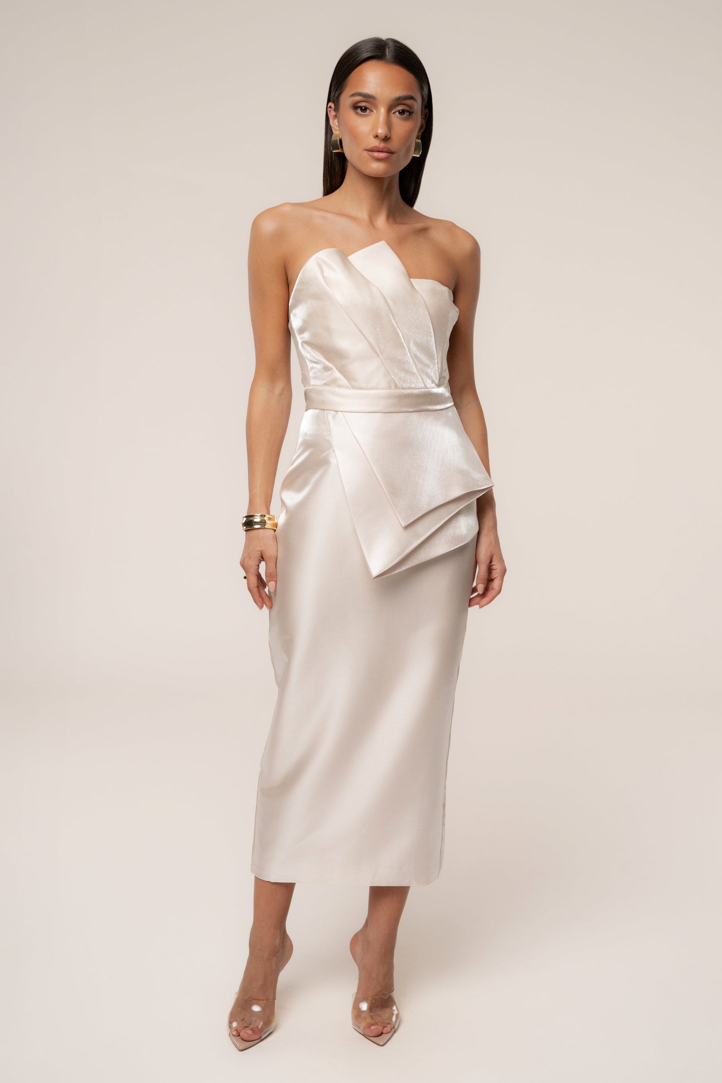 Champagne Gala Pleated Top