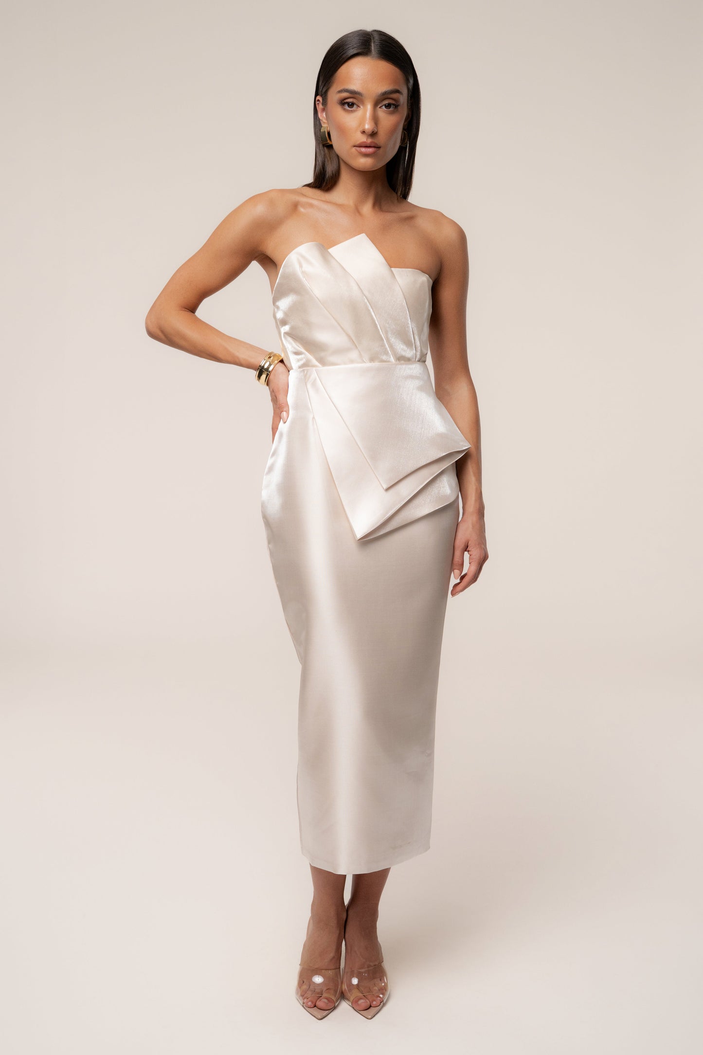 Champagne Gala Pleated Top