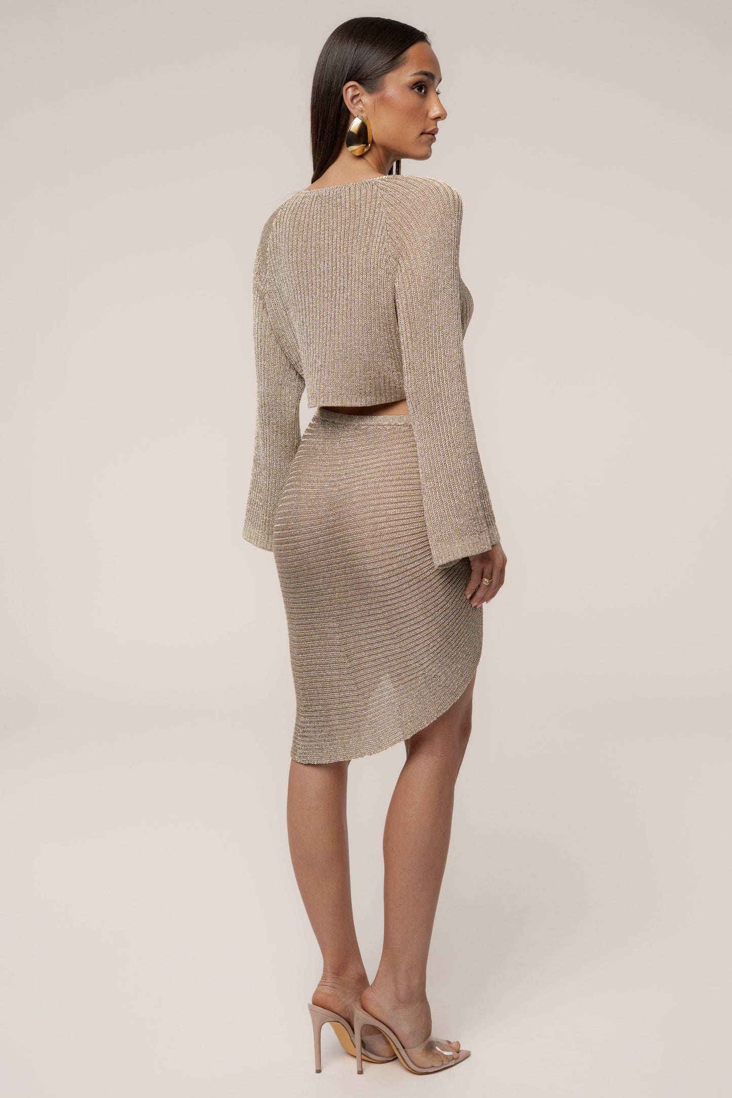 Gold Luminous Metallic Tie top