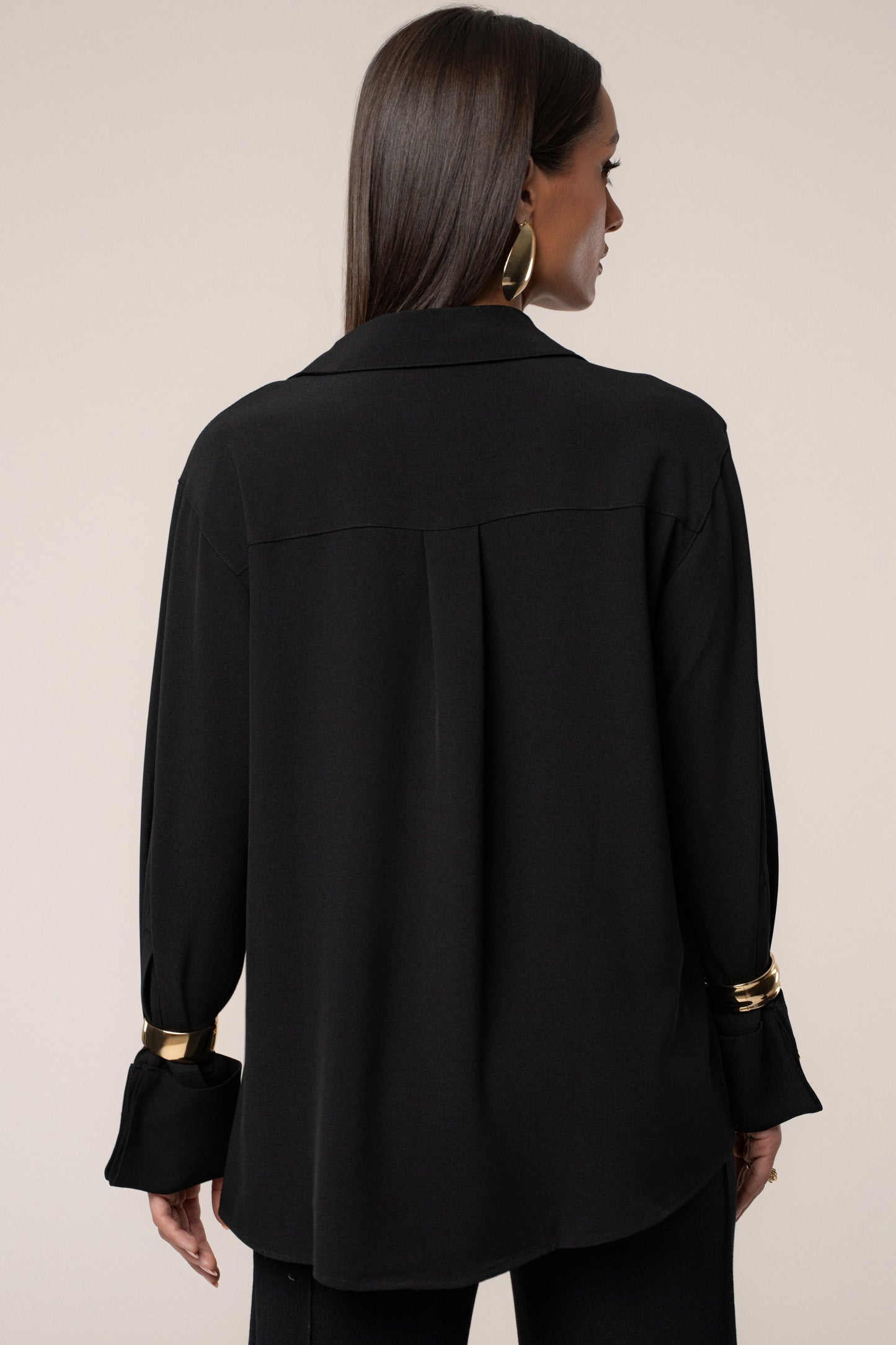 Black Stella Button Up Shirt