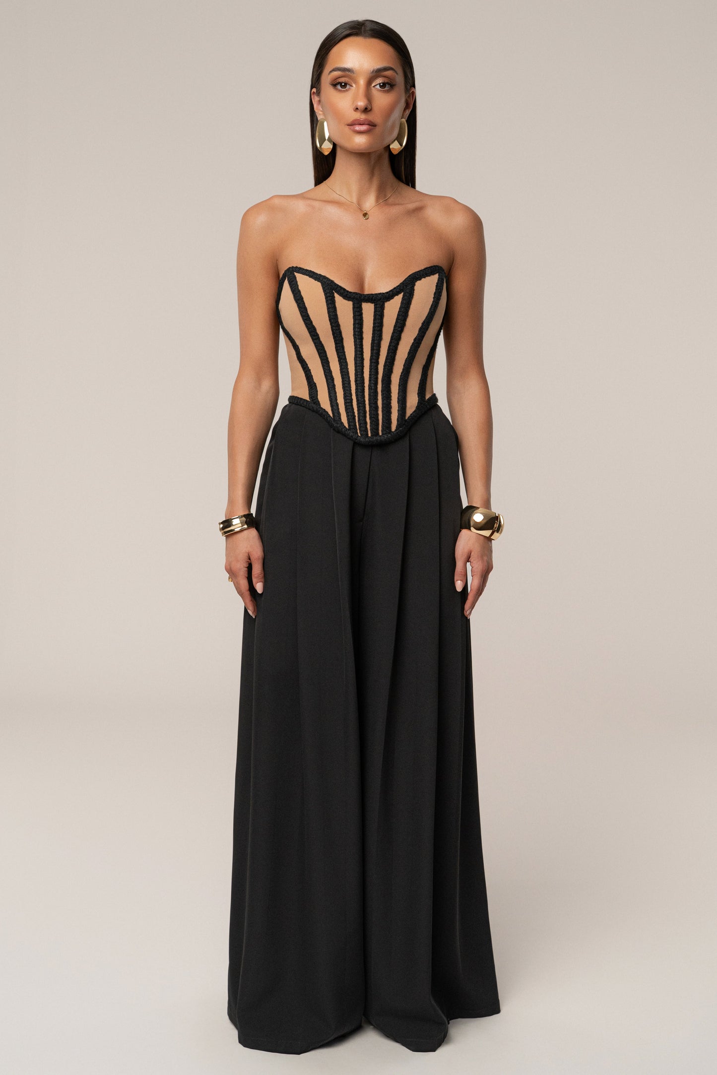 Black Cassis Braided Corset