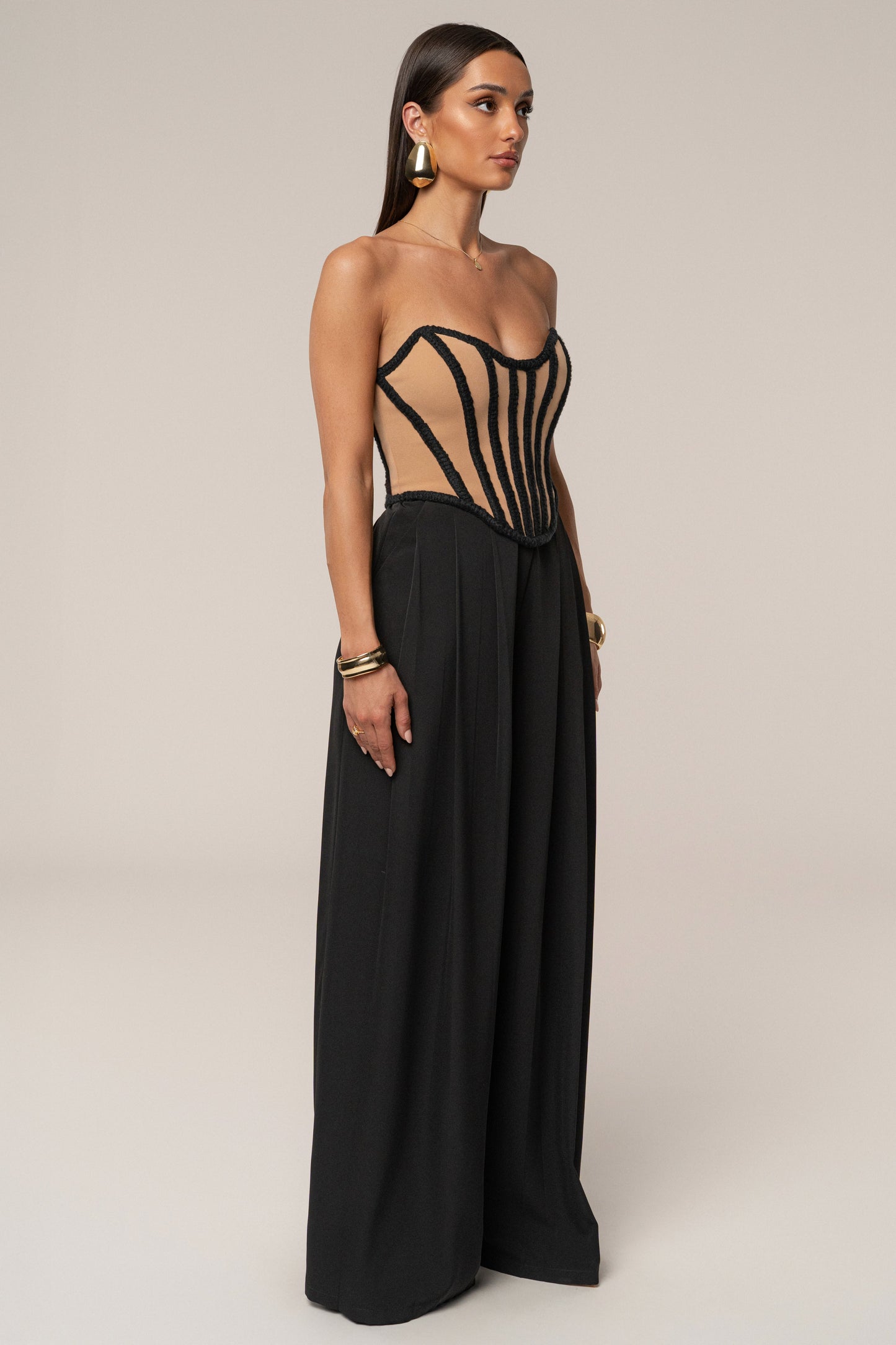 Black Cassis Braided Corset