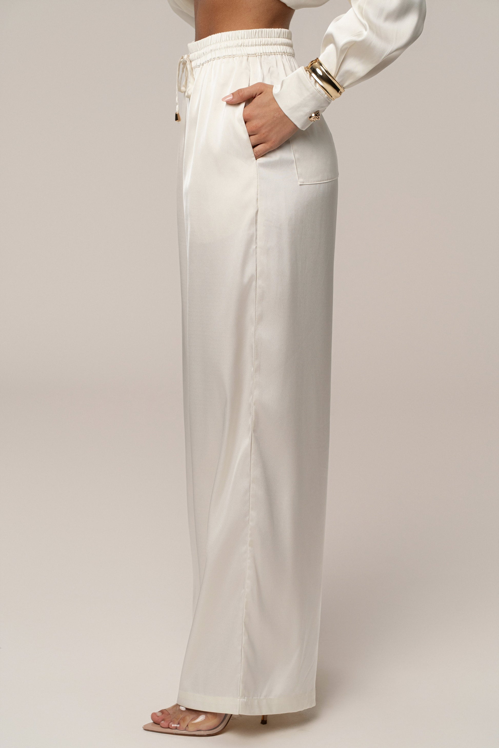Ivory Sunny Day Drawstring Pants JLUXLABEL