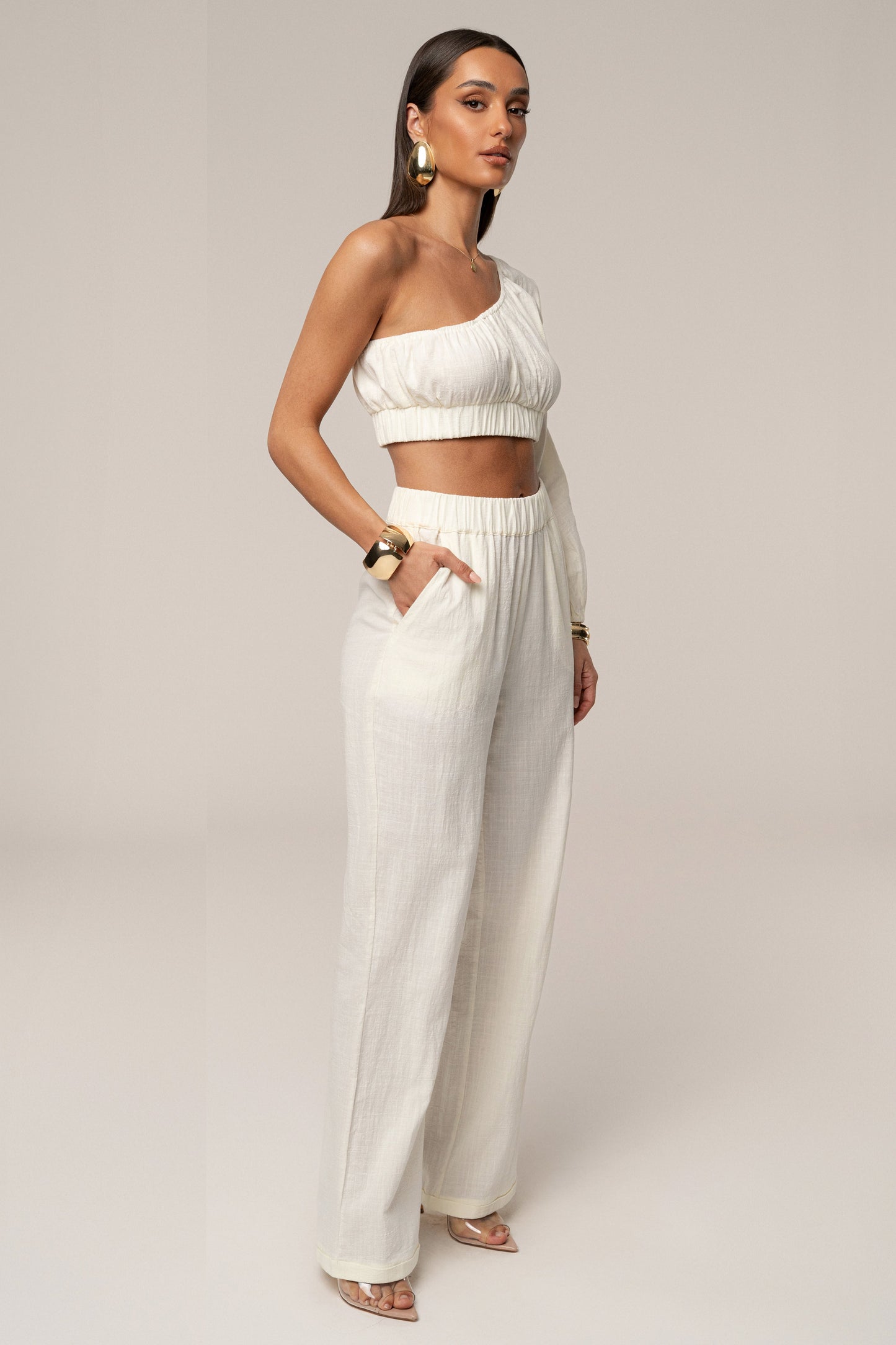 Ivory Coastal Tide Pant Set