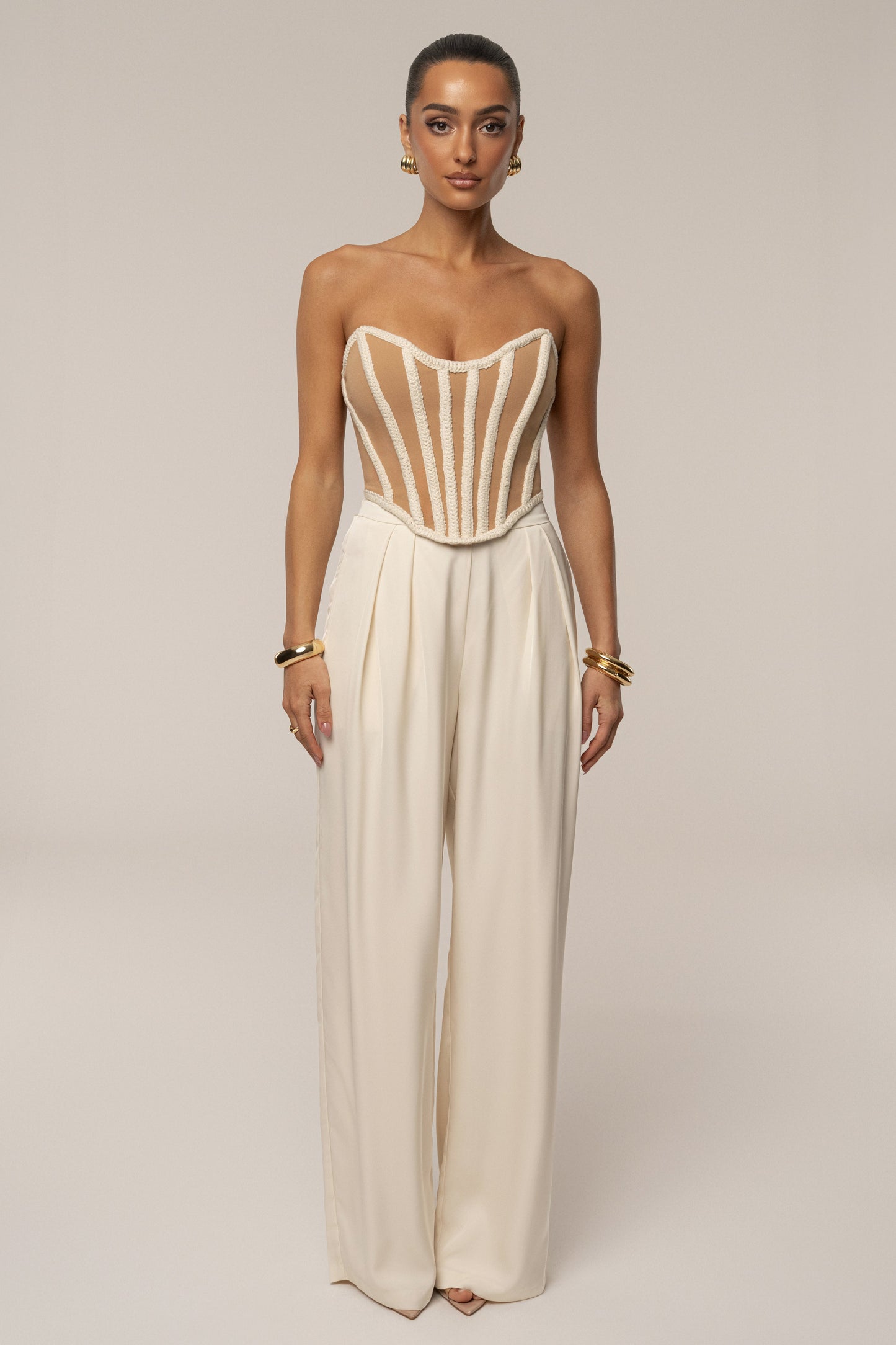 Ivory Cassis Braided Corset