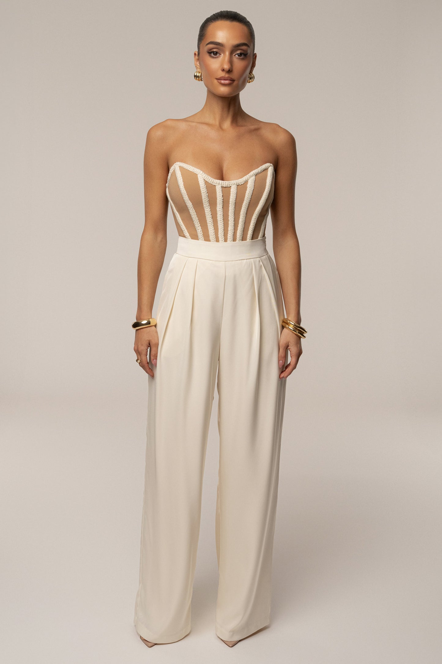 Ivory Cassis Braided Corset