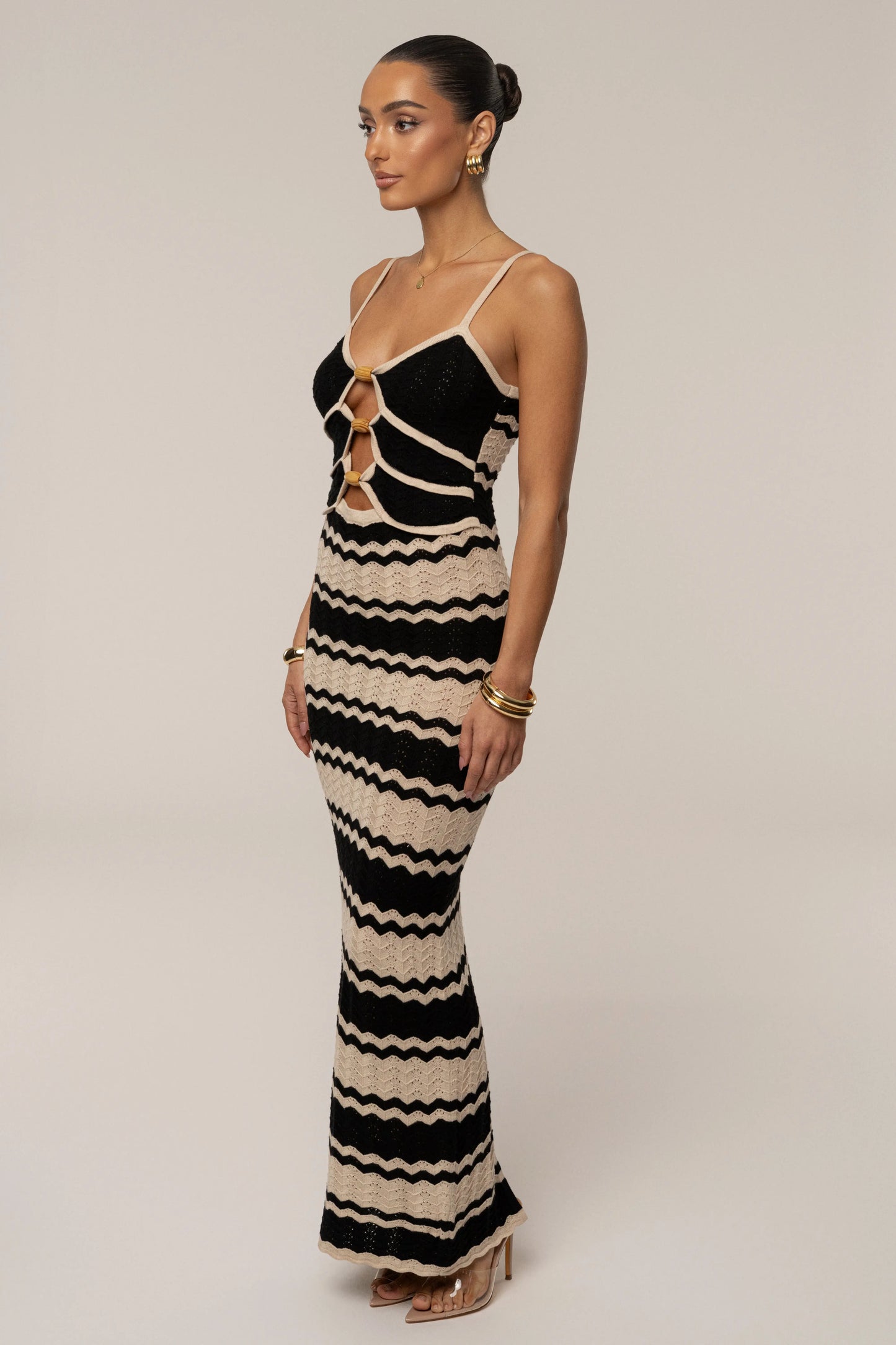 Black Azula Knit Maxi Dress JLUXLABEL