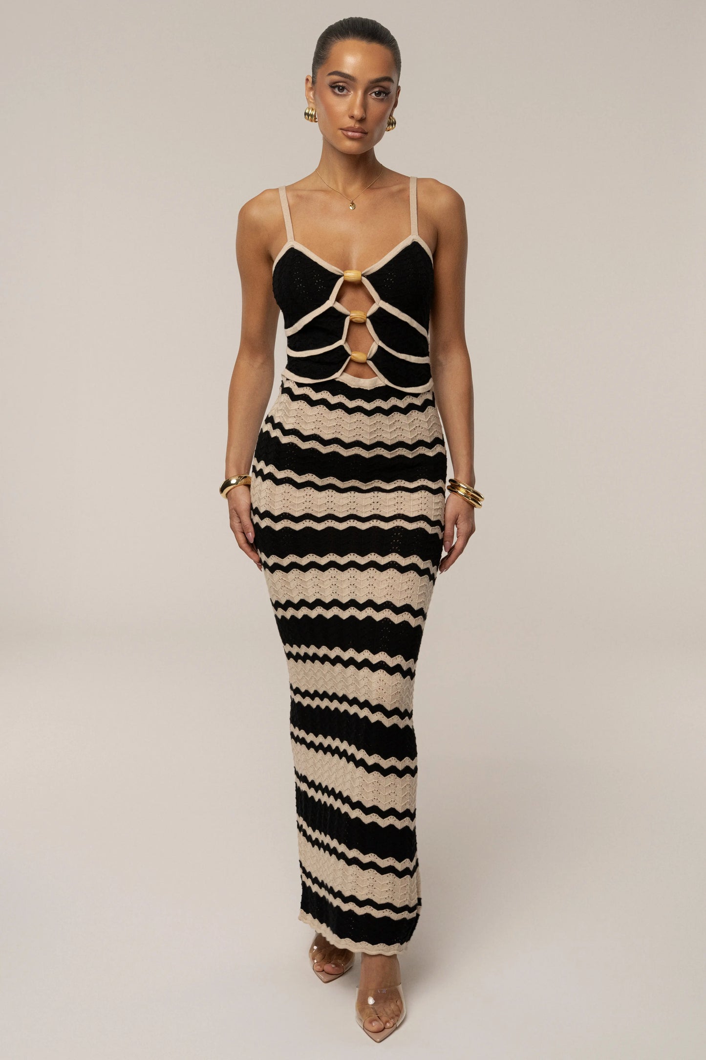 Black Azula Knit Maxi Dress JLUXLABEL