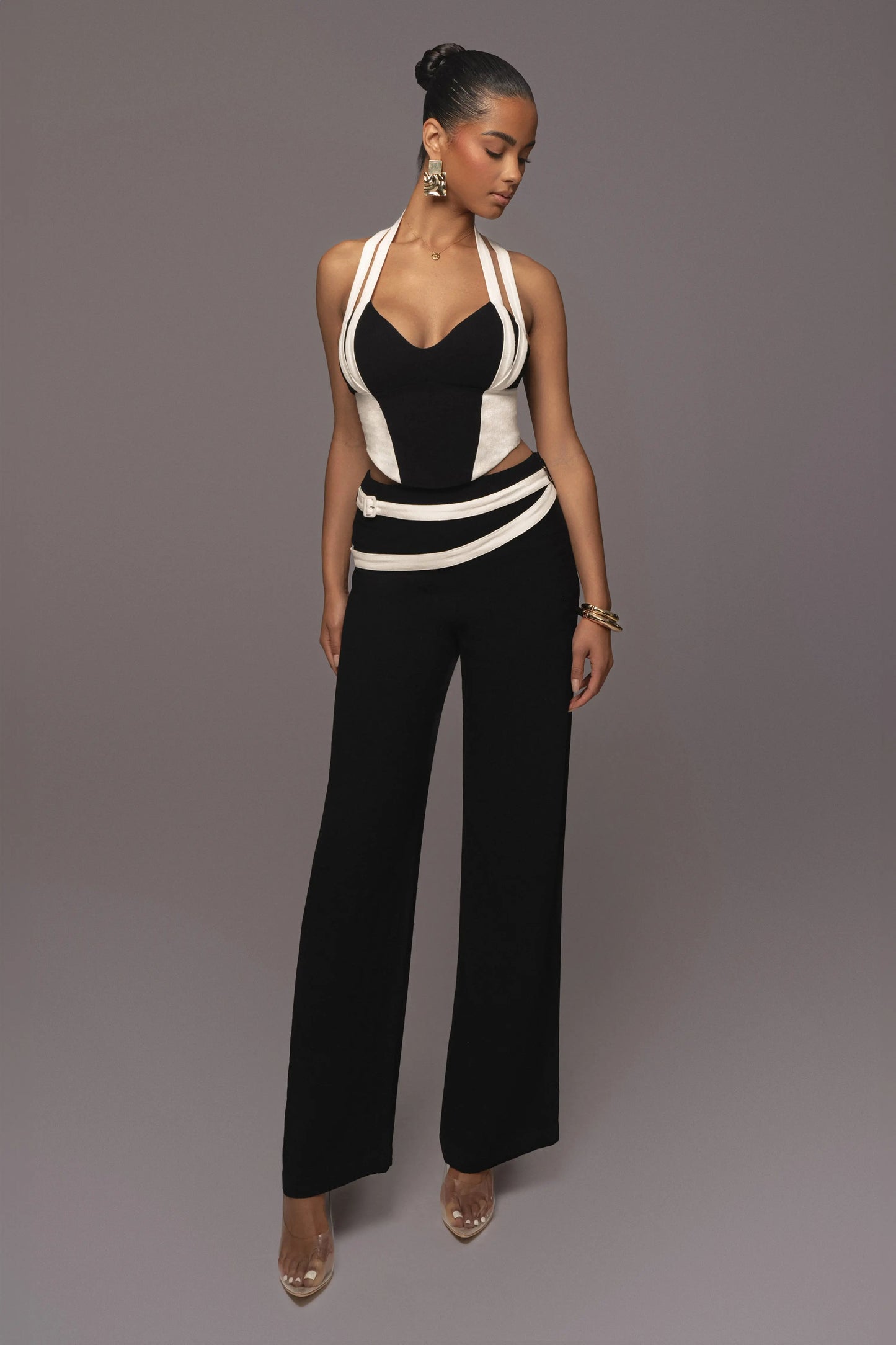Black Palm Beach Belted Linen Pants JLUXLABEL