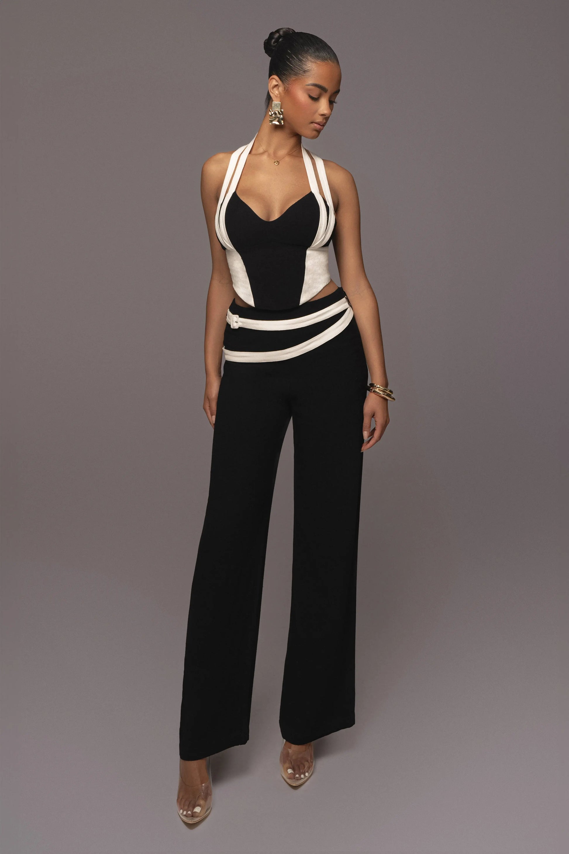 Black Palm Beach Belted Linen Pants JLUXLABEL