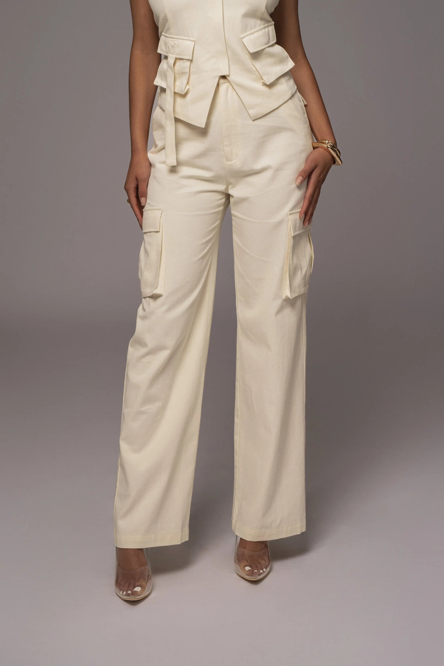Cream Aeris Pant Set JLUXLABEL