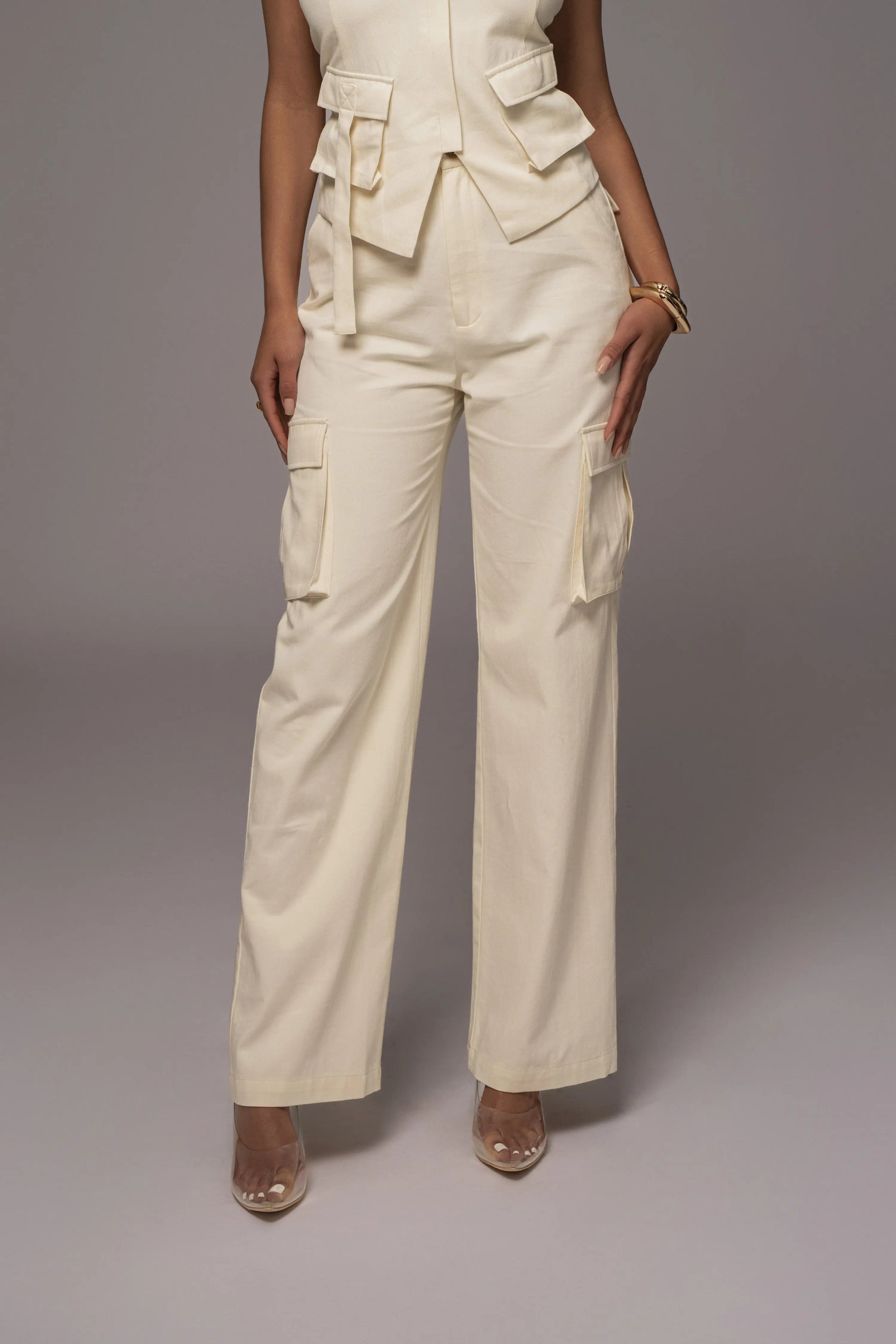 Cream Aeris Pant Set JLUXLABEL