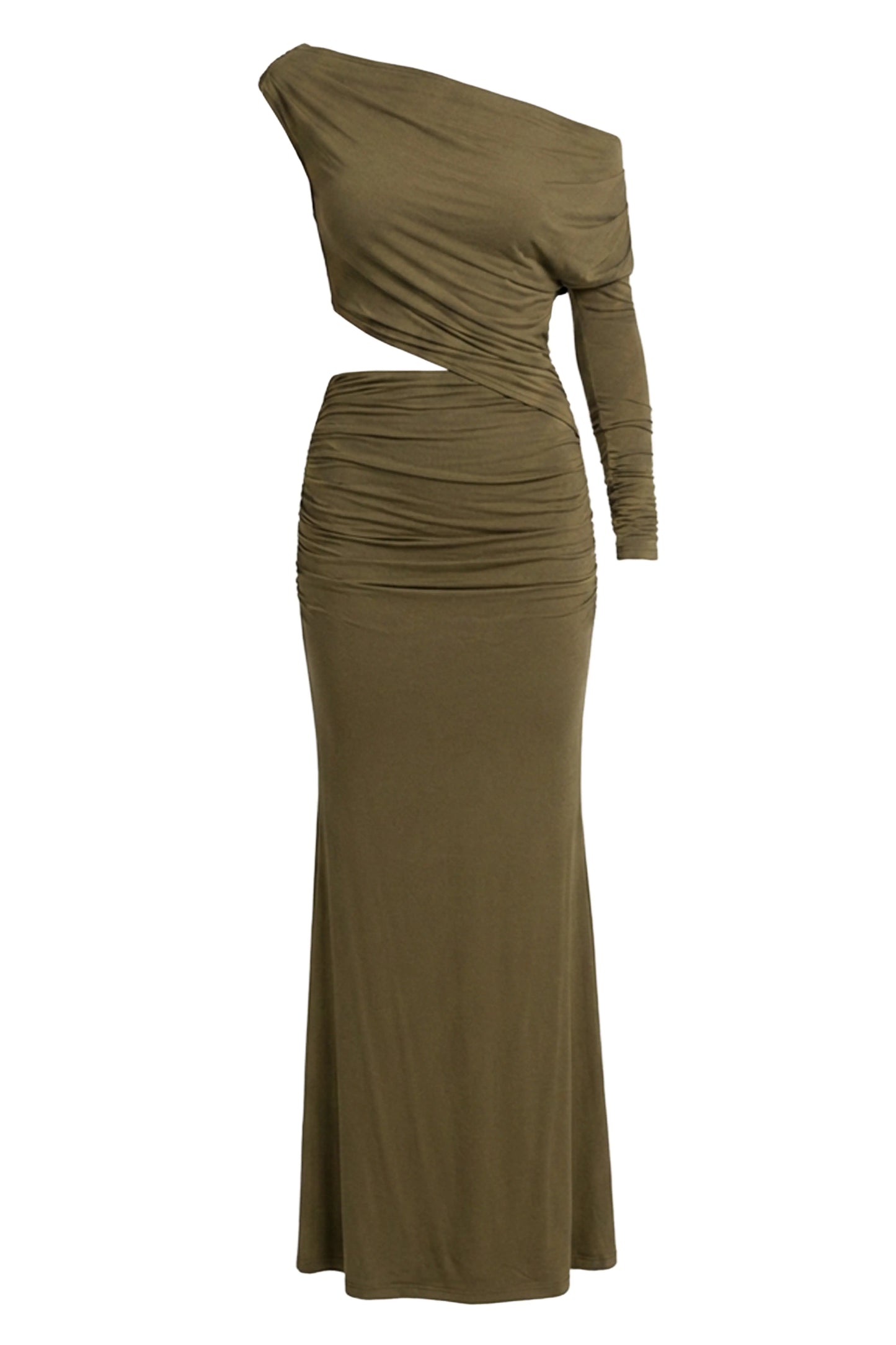 Olive Premiere Cutout Maxi Dress JLUXLABEL