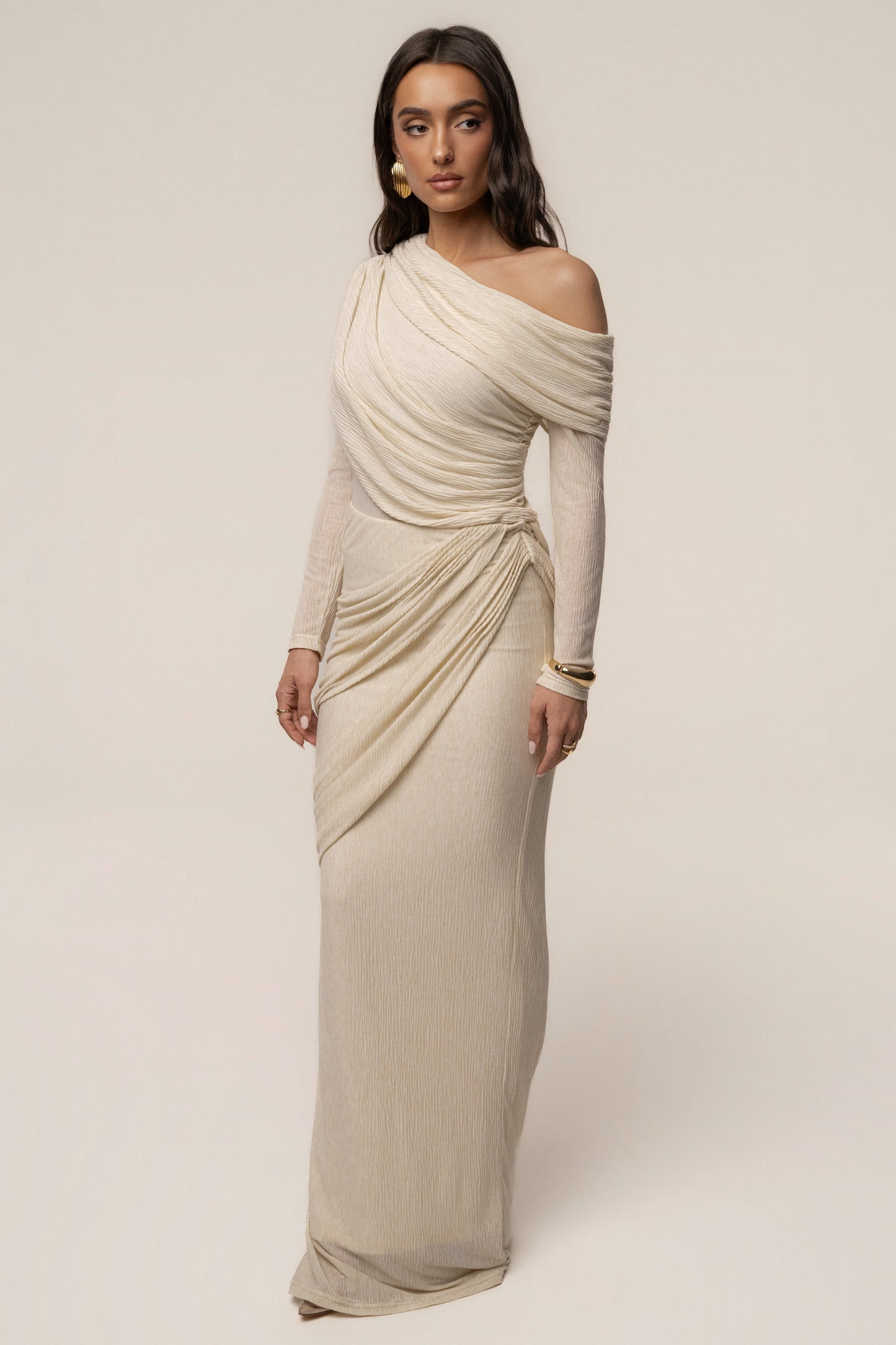 Ivory Paradise Hills Maxi Skirt JLUXLABEL