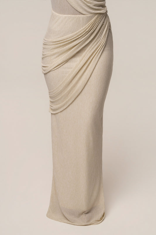 Ivory Paradise Hills Maxi Skirt JLUXLABEL
