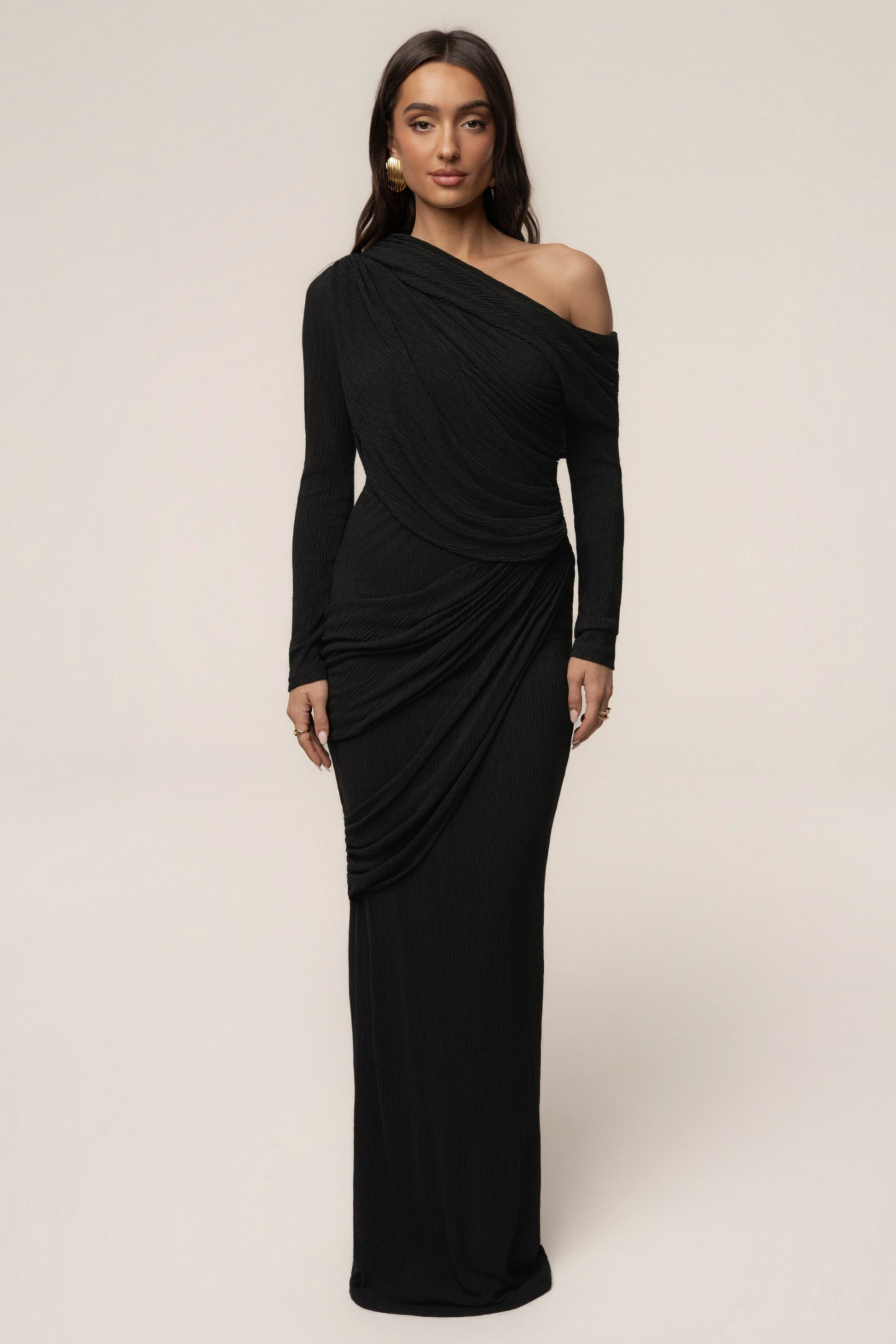 Black Paradise Hills Maxi Skirt JLUXLABEL