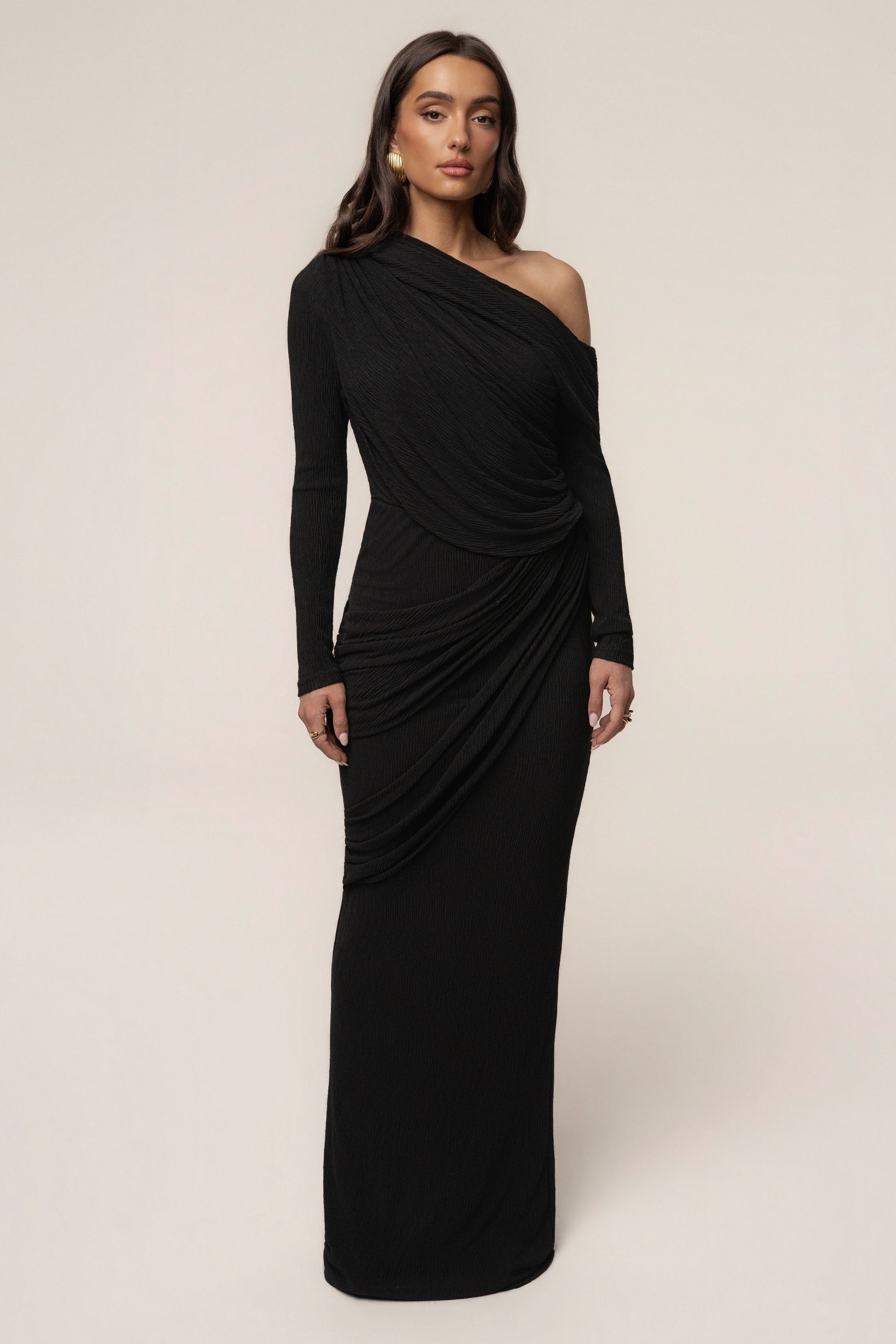 Black Paradise Hills Maxi Skirt JLUXLABEL