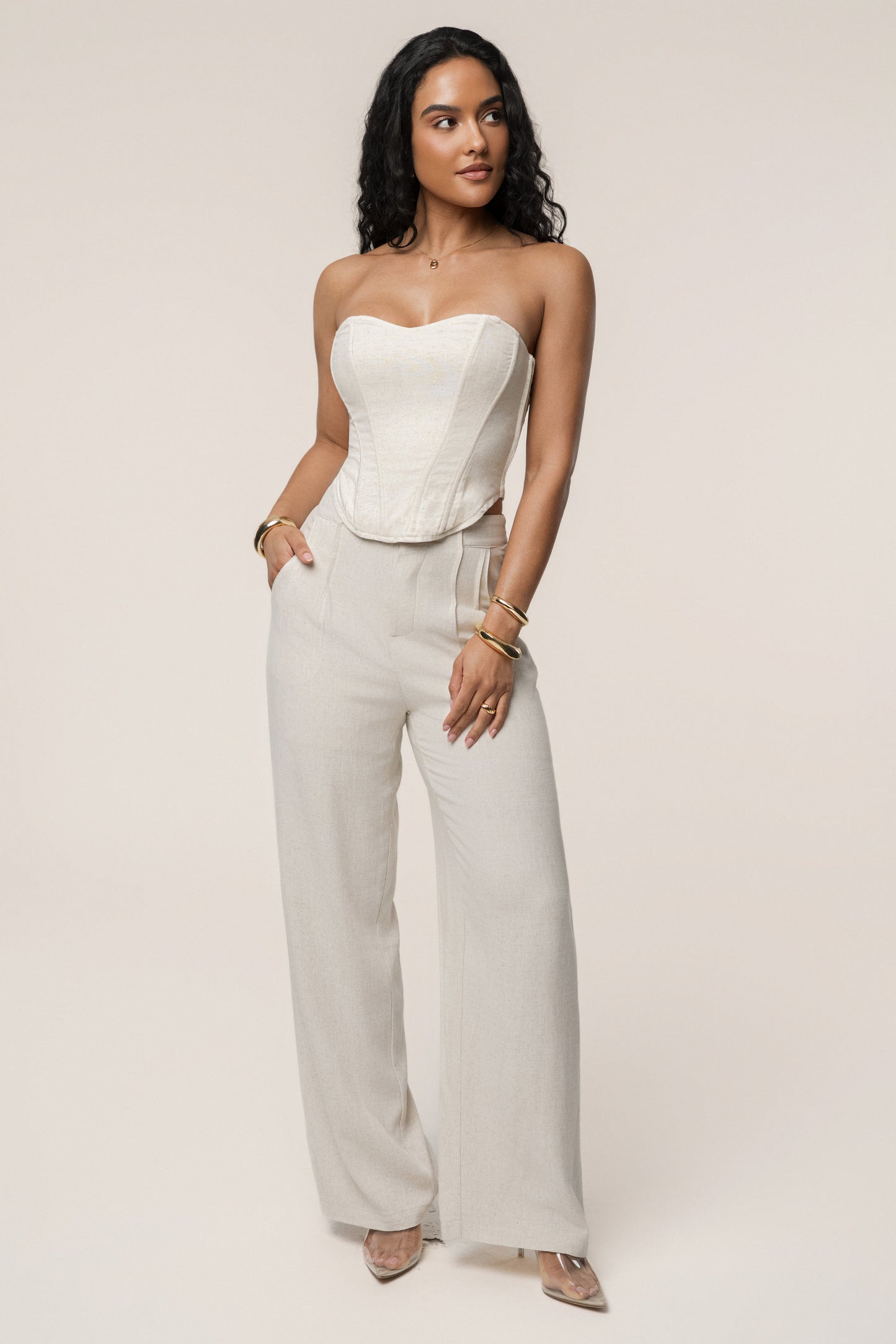 Natural New Obsession Draped Top