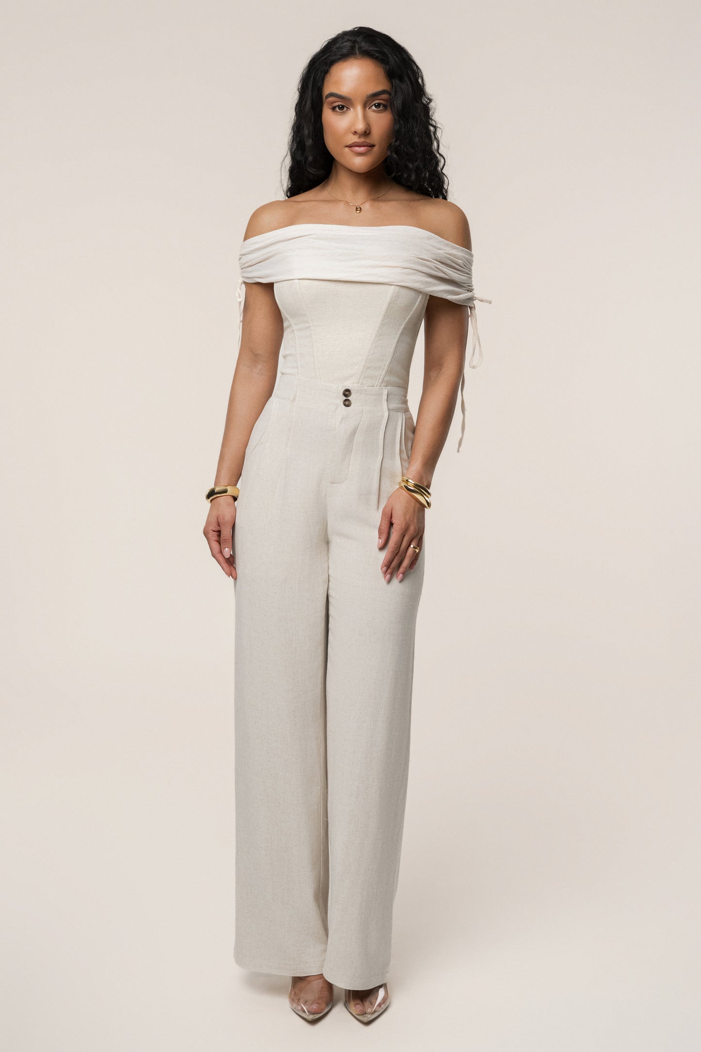 Natural New Obsession Draped Top