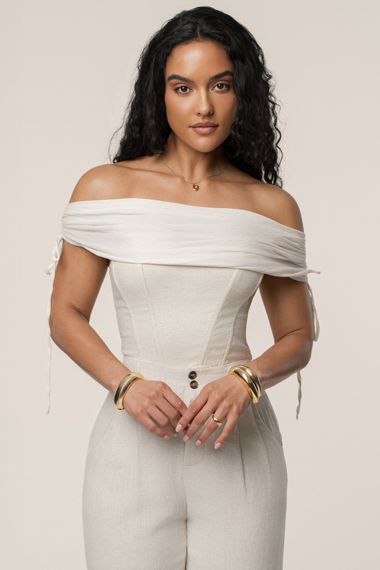 Natural New Obsession Draped Top