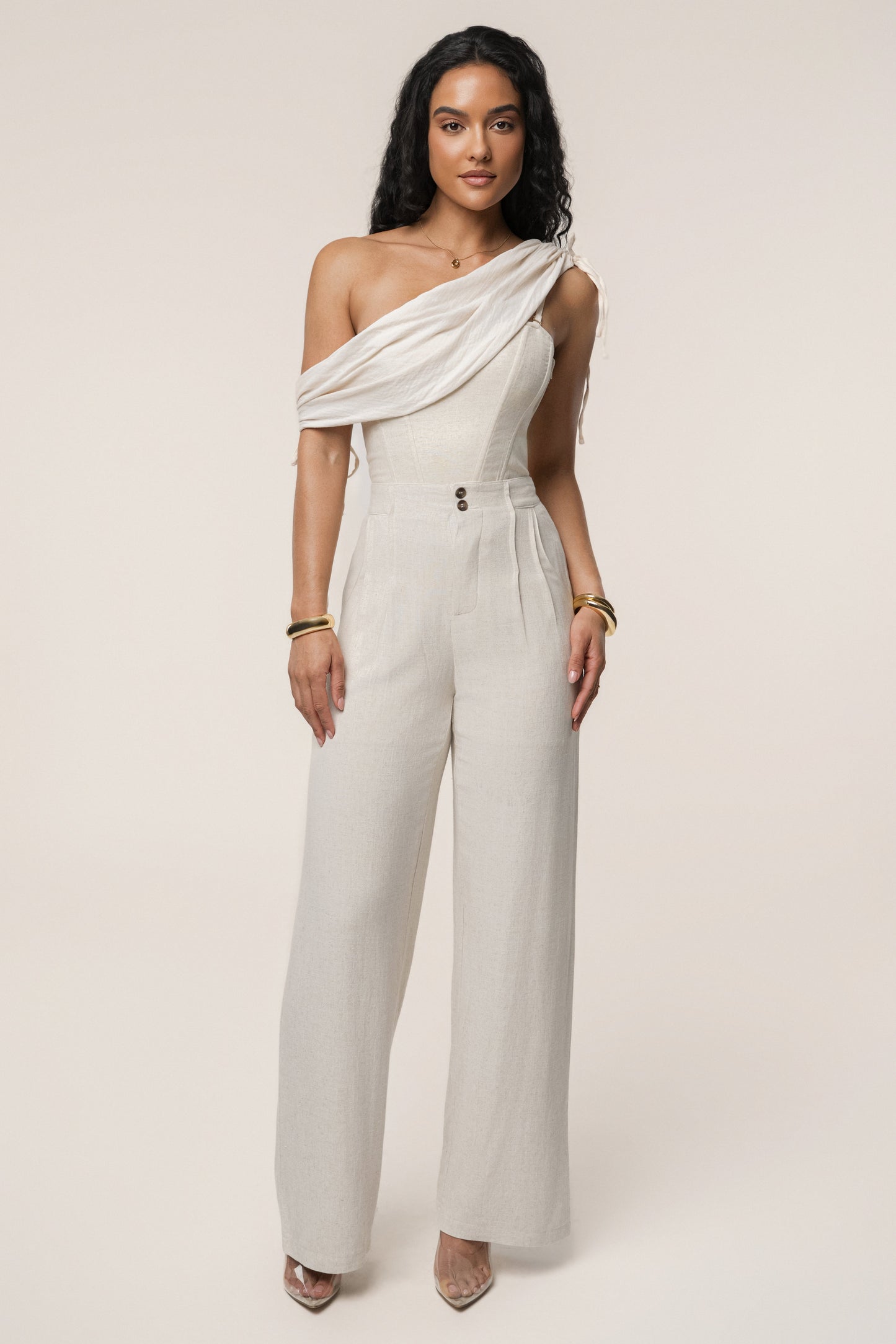 Natural New Obsession Draped Top