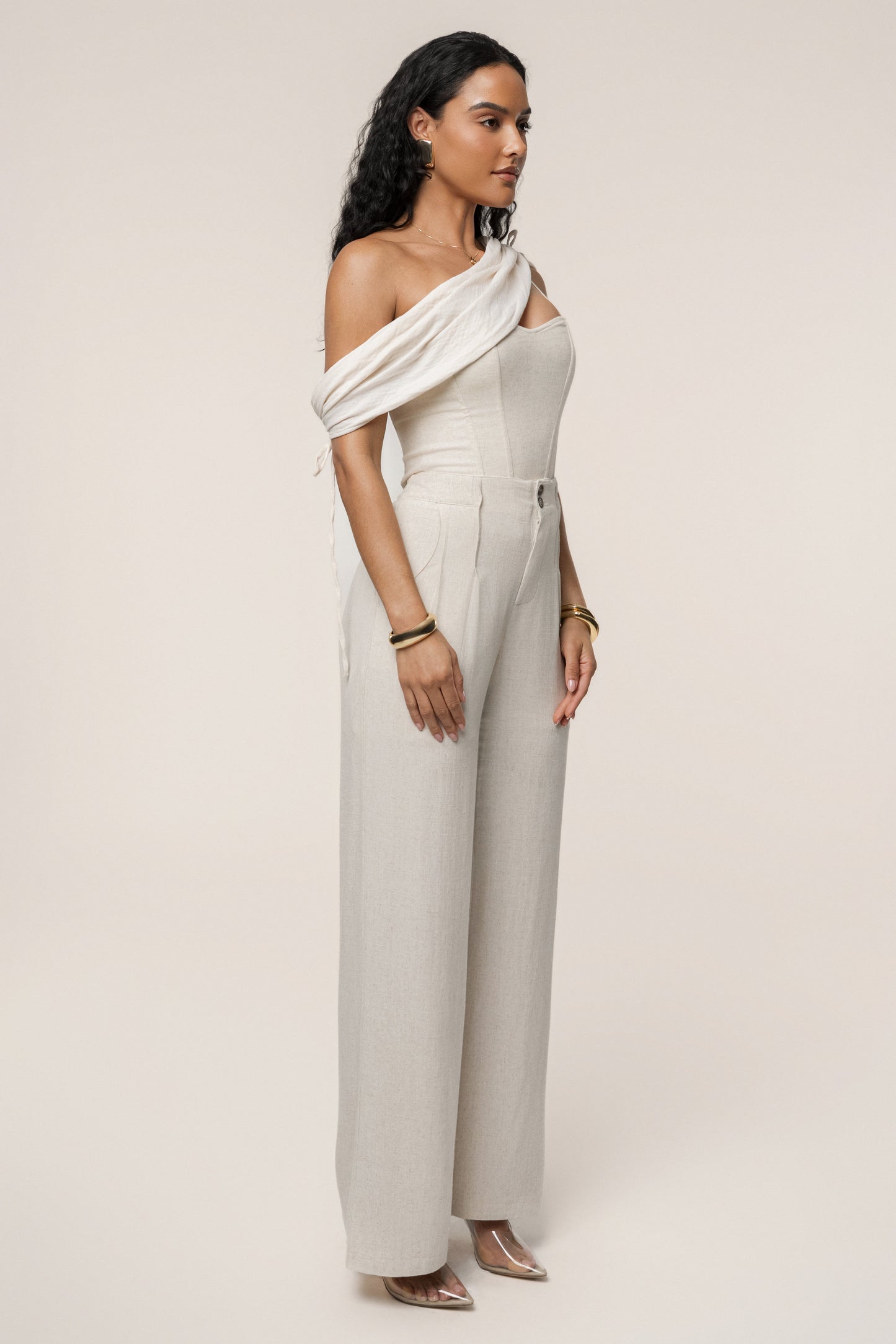 Natural New Obsession Draped Top