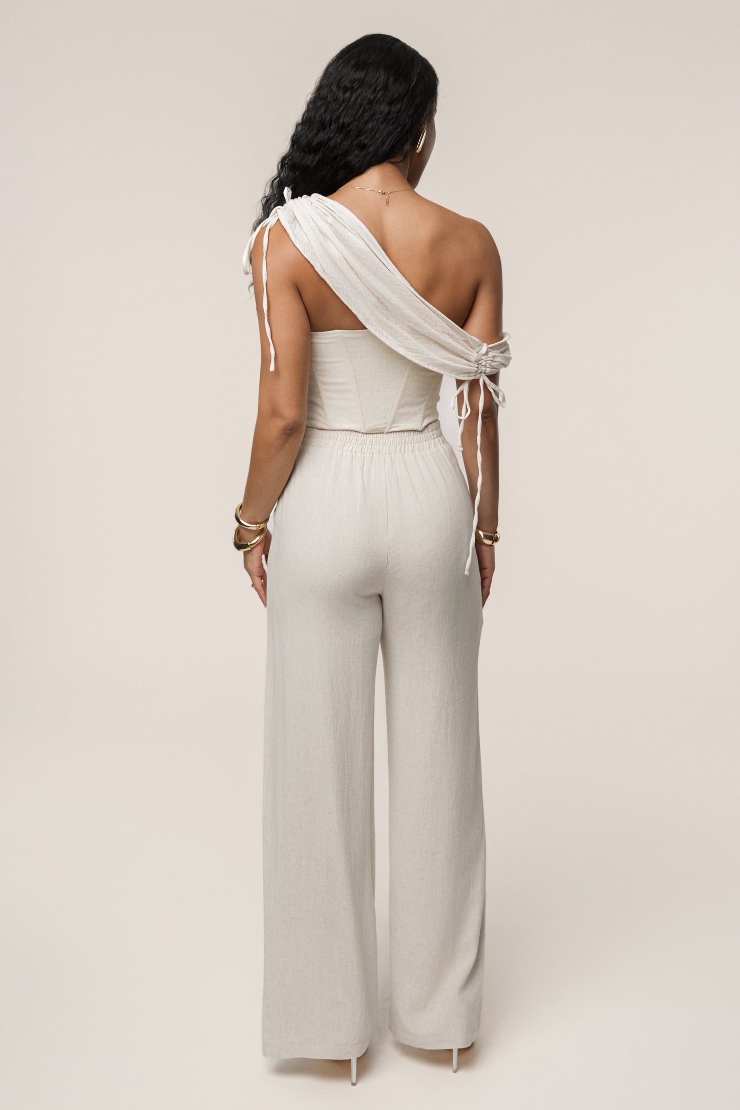 Natural New Obsession Draped Top